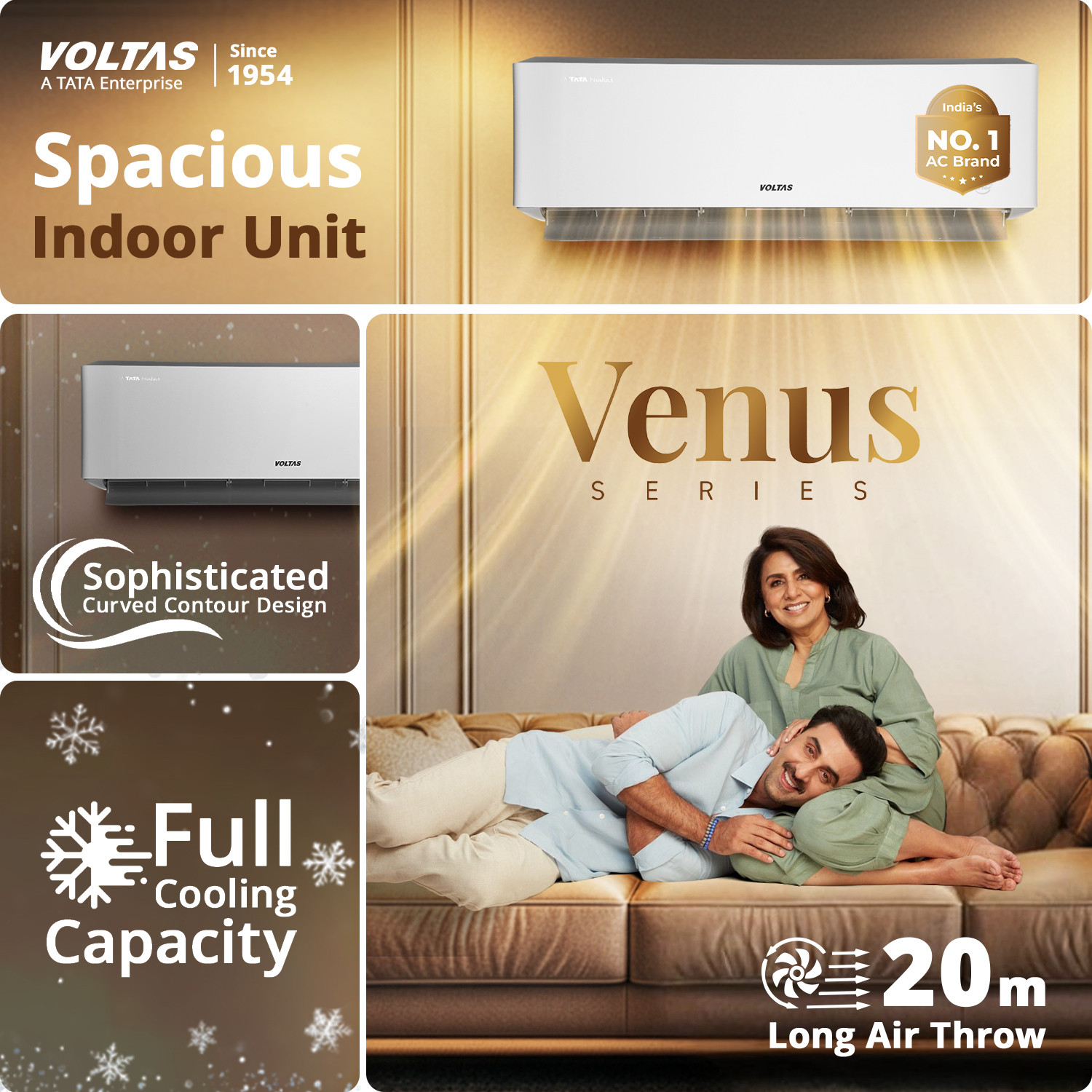Image of Voltas 2026 Model 1.5 Ton 5 Star Split Inverter AC