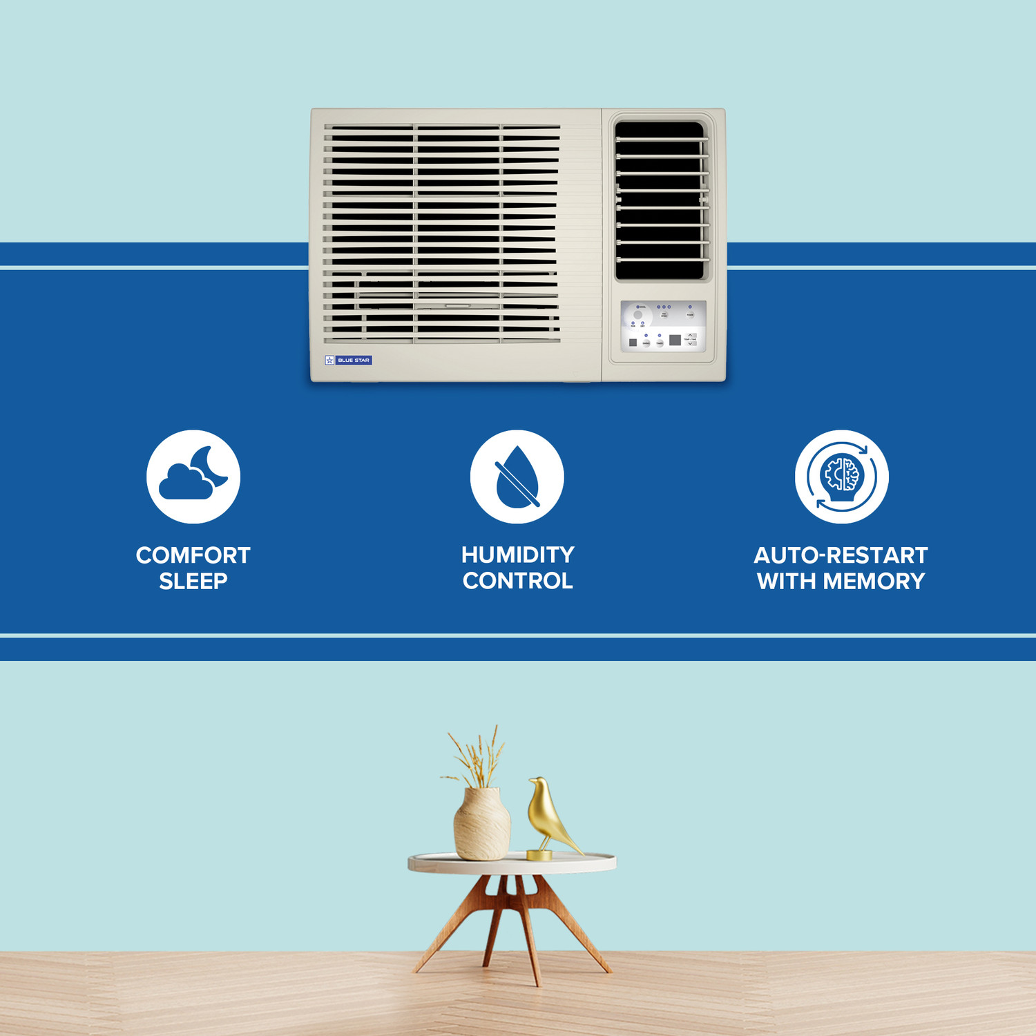 Image of Blue Star 2026 Model 0.8 Ton 2 Star Window Fixed Speed AC