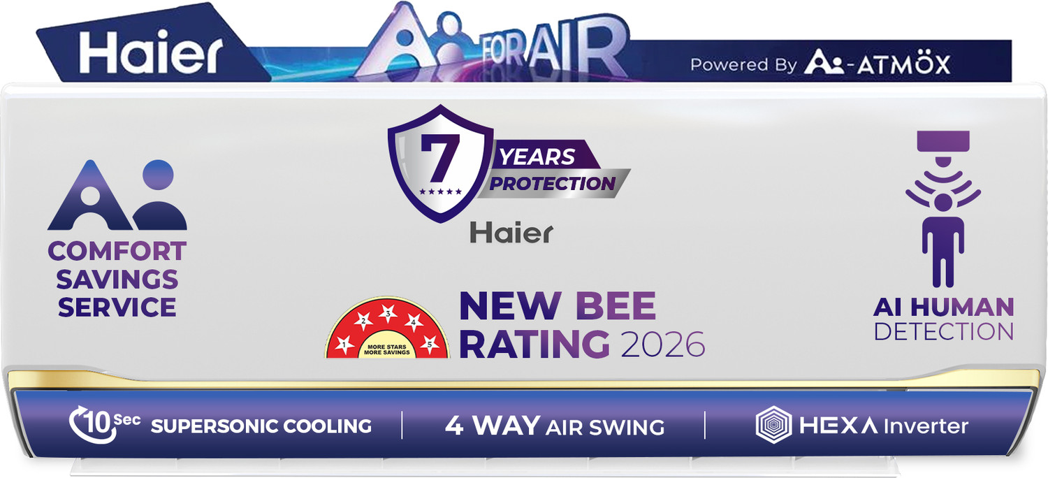 Image of Haier 2026 Model 1.8 Ton 5 Star Split HEXA Inverter with Wi-fi AC