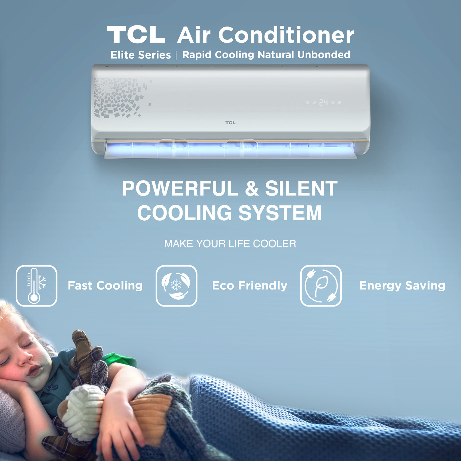 Image of TCL 2025 Model 2 Ton 3 Star Split Inverter 5 Step Convetible with Powerful Turbo cooling, Energy saving, Silent Operation AC