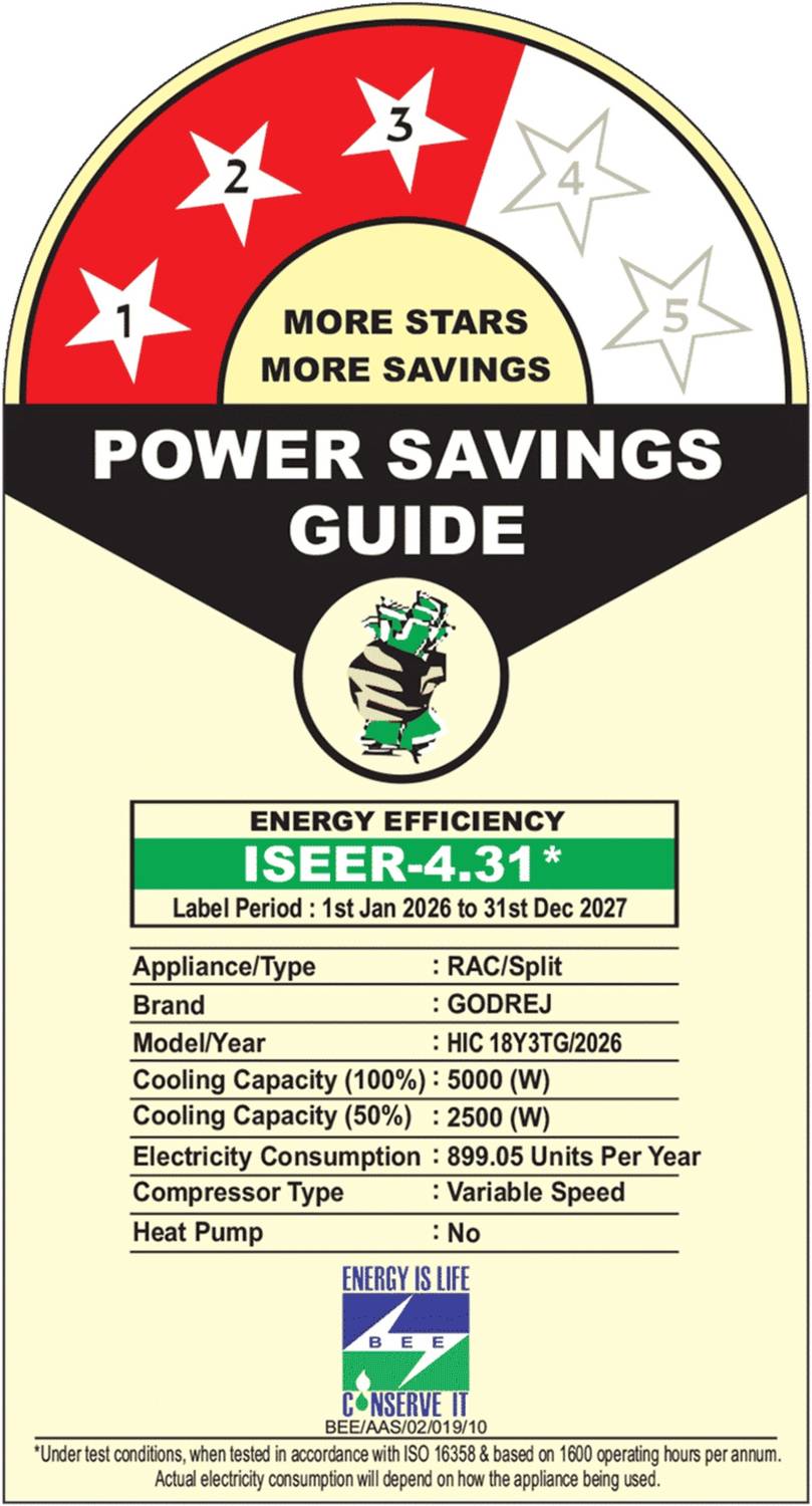 Godrej 2026 1.5 Ton 3 Star Split Inverter AC - Image 3