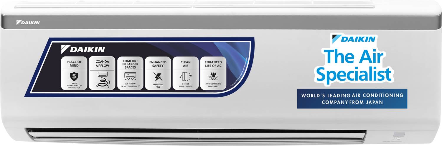 Daikin 2023 Model 0.8 Ton 3 Star Split Fixed Speed AC