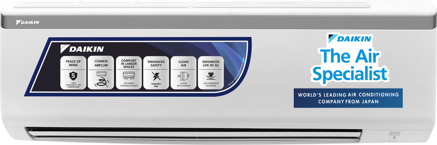 Image of Daikin 2023 Model 0.8 Ton 3 Star Split Fixed Speed AC