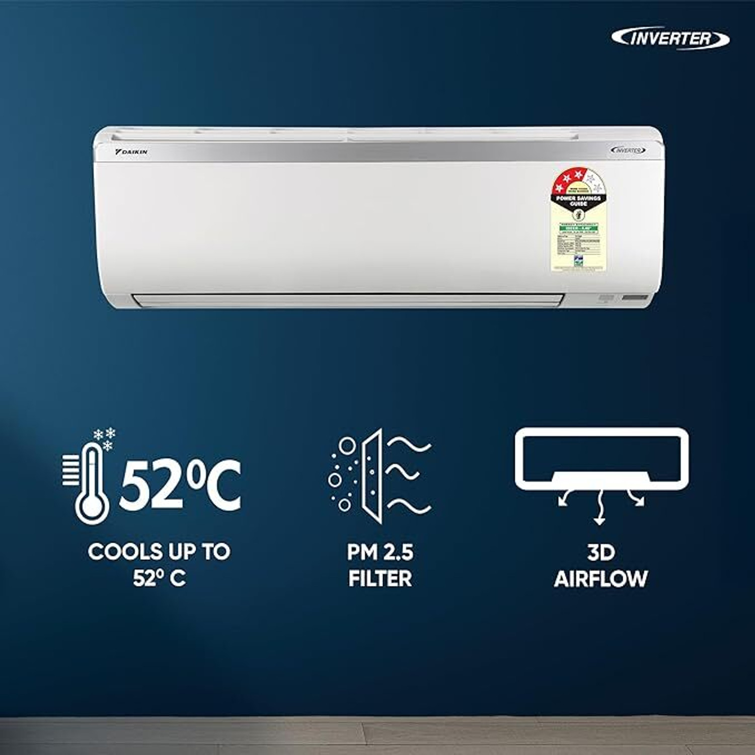 Image of Daikin 2026 Model 1 Ton 3 Star Split Inverter AC