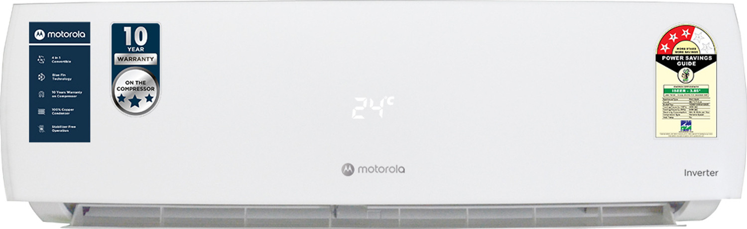 Image of MOTOROLA 2025 Model 1.5 Ton 3 Star Split Inverter 4-in-1 Convertible with Rapid Cool technology AC