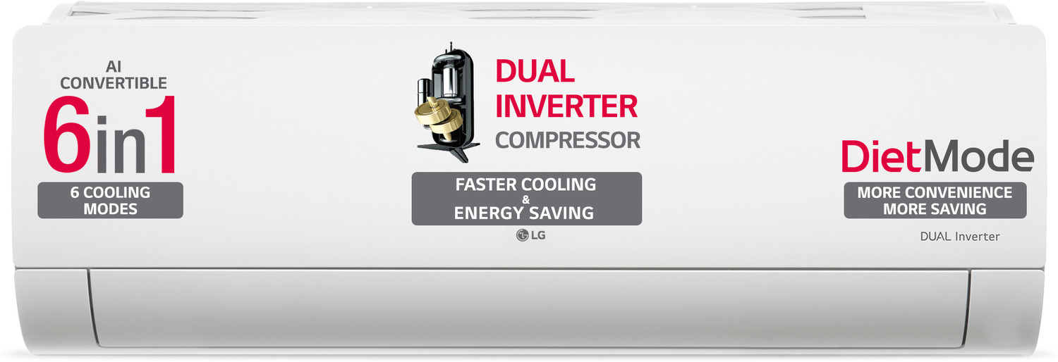 Image of LG 2024 Model 1.5 Ton 3 Star Split Dual Inverter AI Convertible 6-in-1 Cooling HD Filter, Anti-Virus Protection, VIRAAT Mode, Diet Mode & ADC Sensor AC
