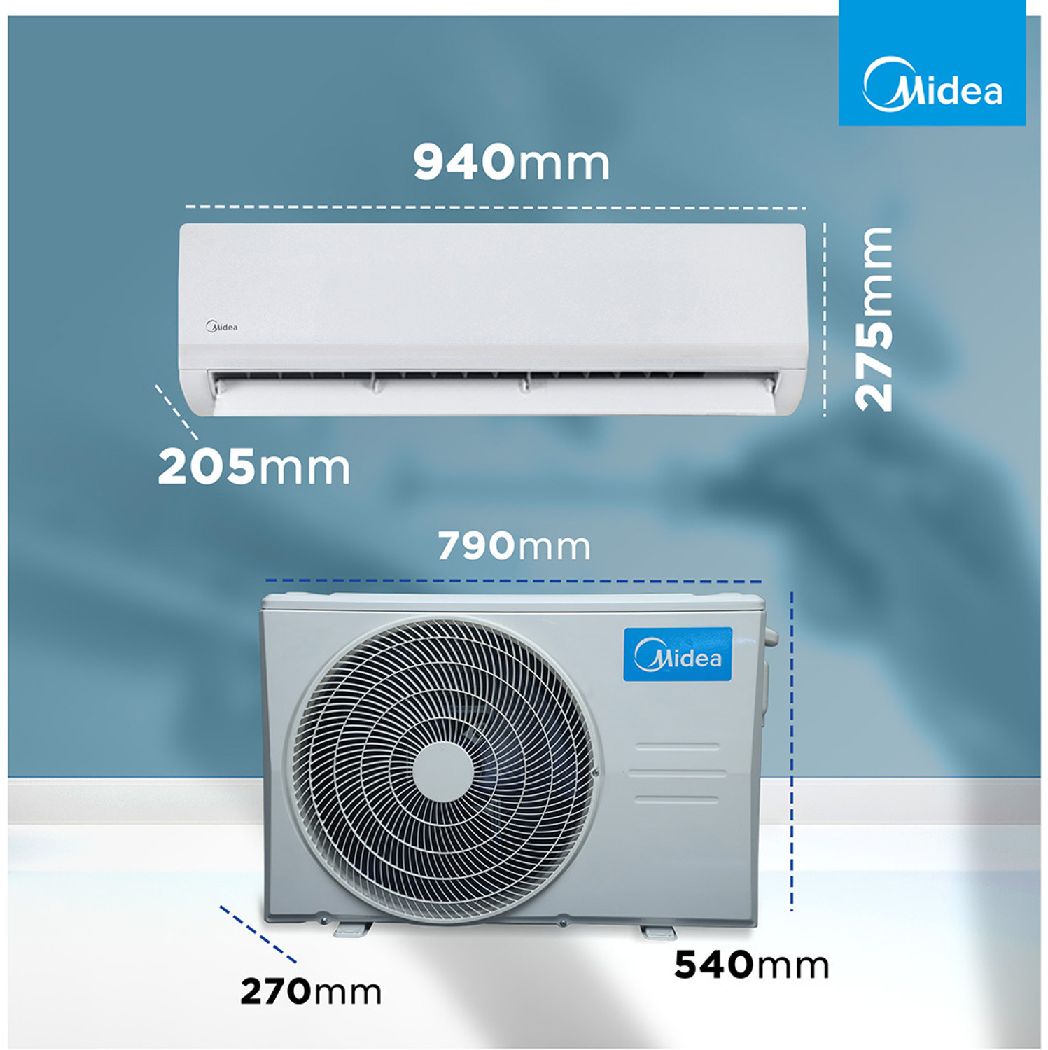 Image of Midea 2026 Model 1 Ton 5 Star Split AI Inverter with Wi-fi Convertible 6-in-1 with Turbo Mode for Faster Cooling, Auto Defrost Clean and HD & PM 2.5 Filter AC