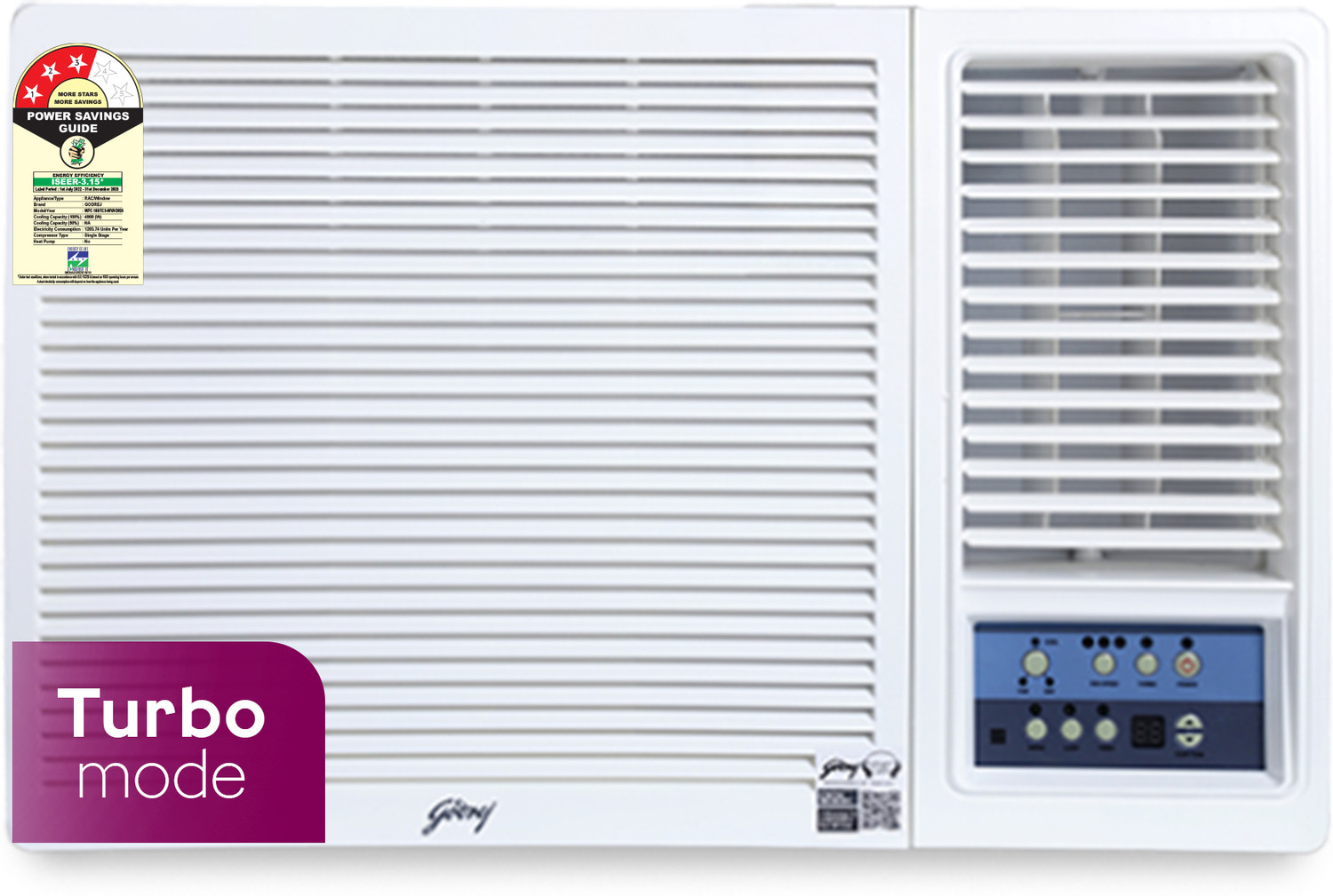 Image of Godrej 2025 Model 1.5 Ton 3 Star Window Fixed Speed Turbo ModeAnti-Dust Filter with Anti-Freeze Thermostat AC