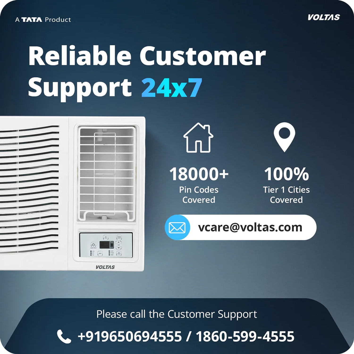 Image of Voltas 2026 Model 1.5 Ton 2 Star Window Fixed Speed AC