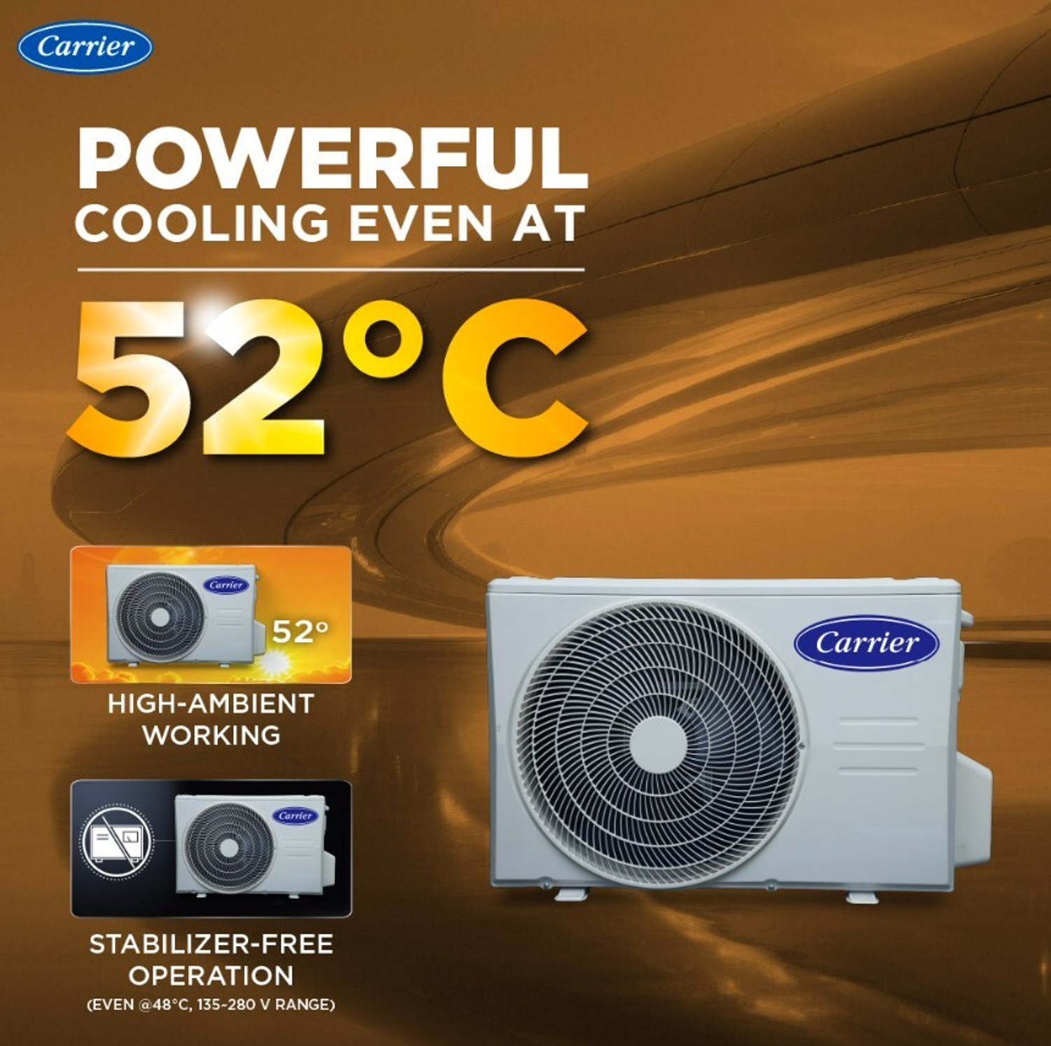 Image of CARRIER 2026 Model 2 Ton 3 Star Split AI Inverter with Wi-fi Convertible 6-in-1 with Geo-Fencing & Voice Control,Smart Energy Display, Insta Cool, Auto Defrost Clean AC