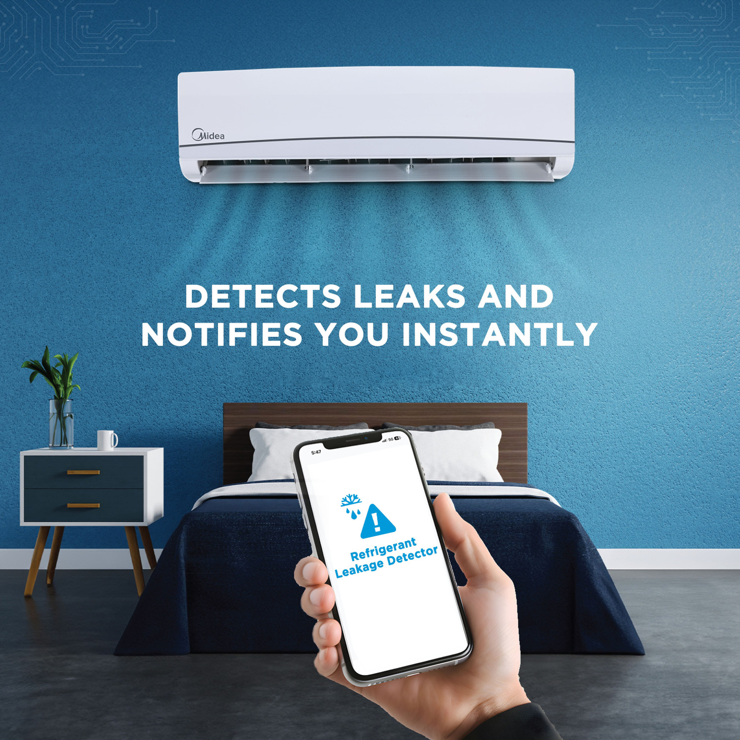Image of Midea 2025 Model 2 Ton 3 Star Split Inverter with Wi-fi 4 in 1 Convertible Cooling AI HD Filter with Auto Cleanser, SANTIS NEO RYL AC