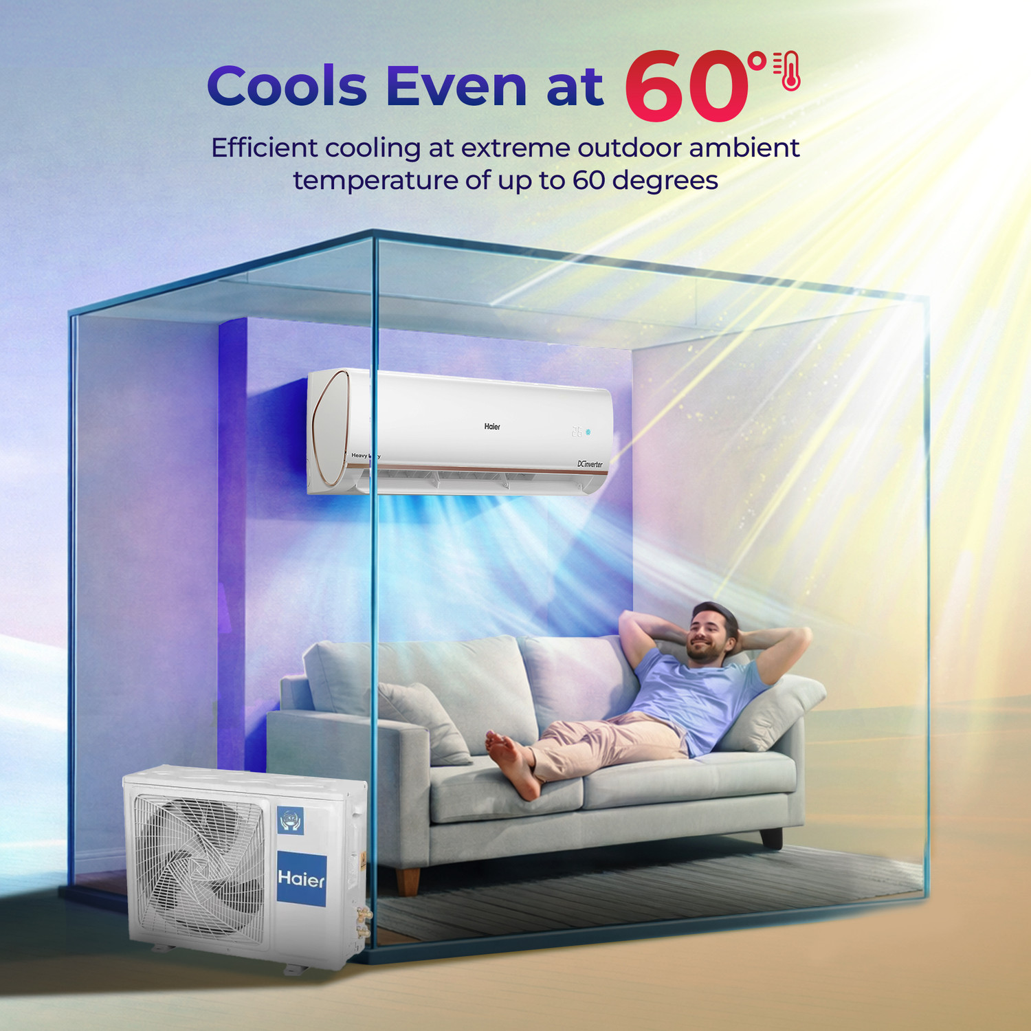 Image of Haier 2025 Model 1.5 Ton 4 Star Split Triple Inverter with Wi-fi AC