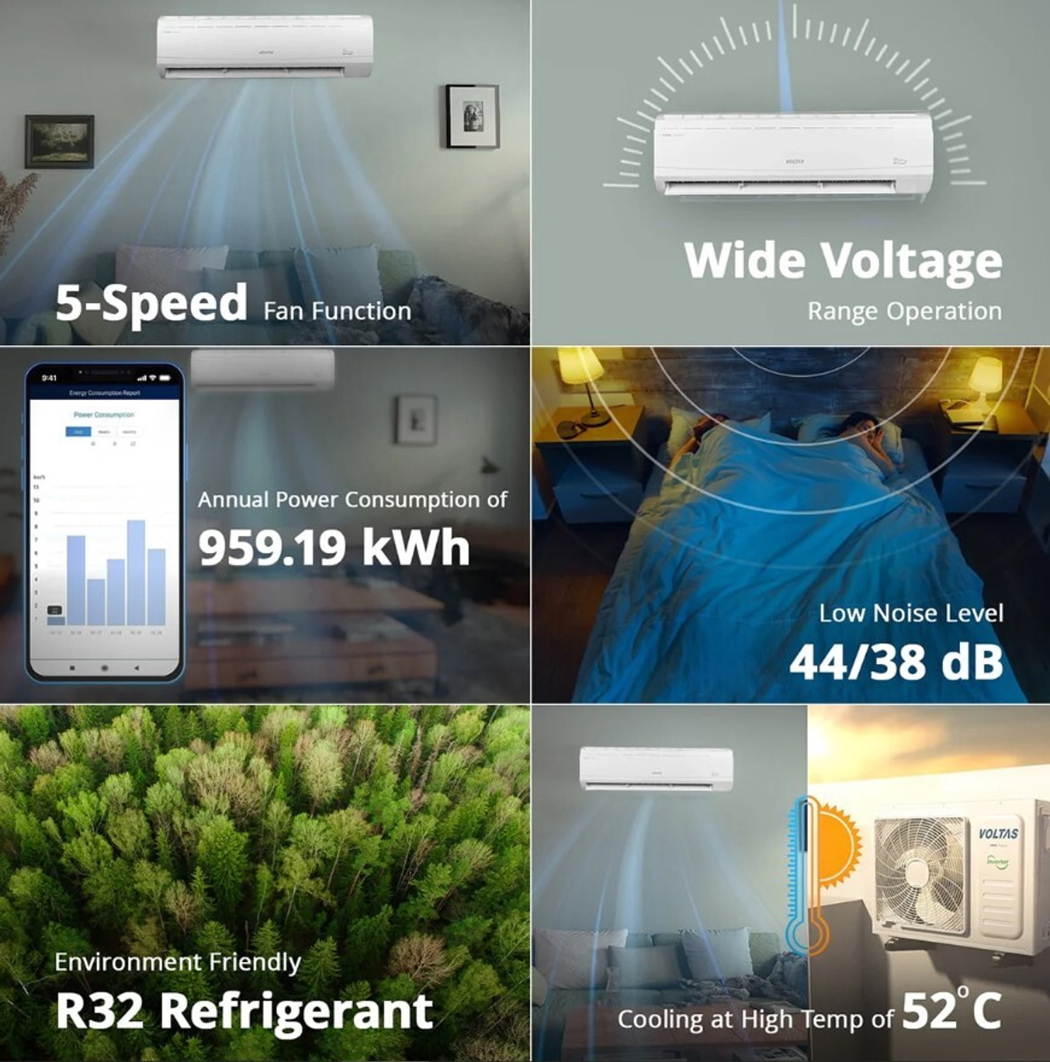 Image of Voltas 2024 Model 2 Ton 5 Star Split Inverter AC