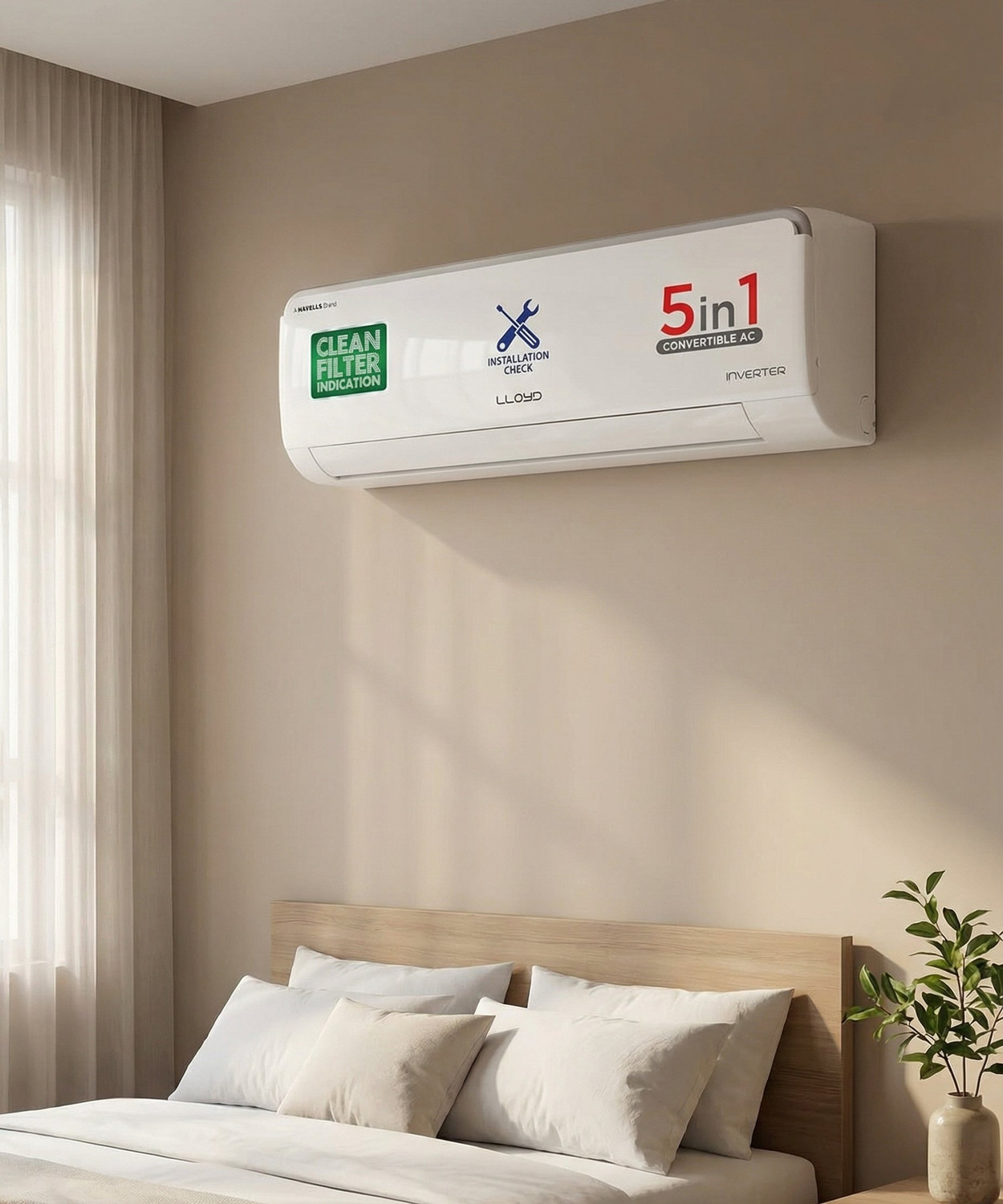 Image of Lloyd 2024 Model 0.8 Tons 3 Star Split Inverter AC
