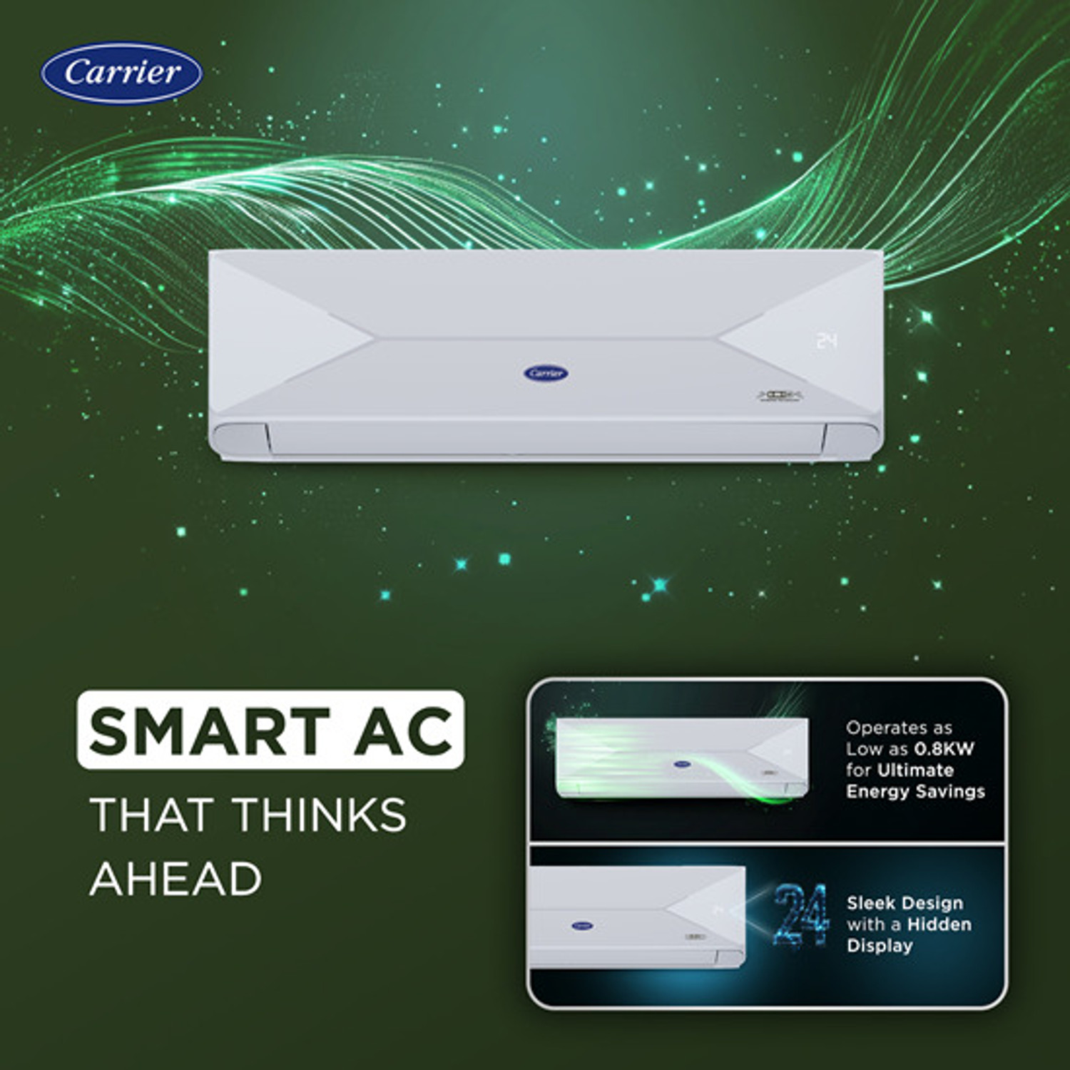 Image of CARRIER 2025 Model 1.5 Ton 5 Star Split Inverter with Wi-fi AC