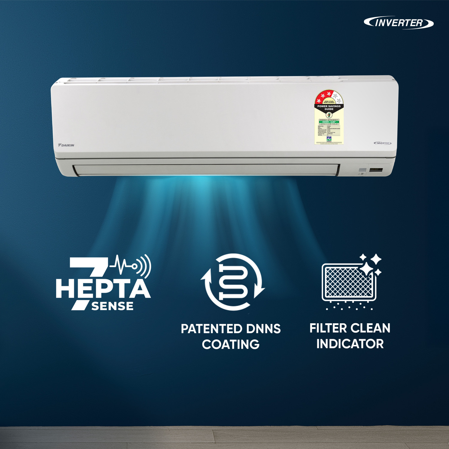 Image of Daikin 2026 Model 2.6 Ton 3 Star Split Inverter AC