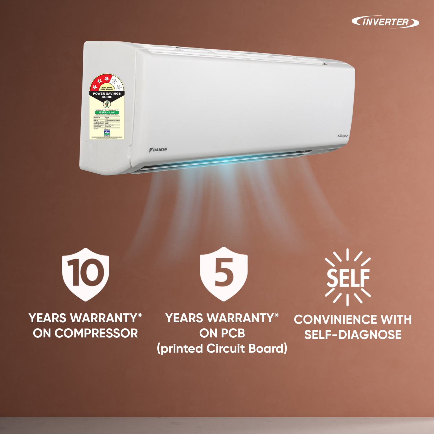 Image of Daikin 2025 Model 1.5 Tons 3 Star Split Inverter AC