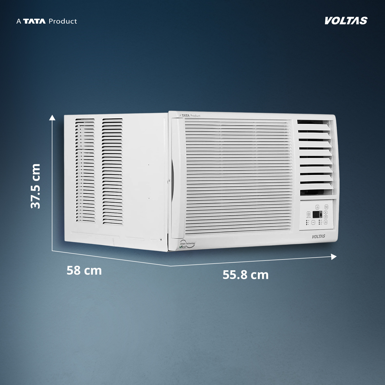 Image of Voltas 2025 Model 1 Ton 3 Star Window Fixed Speed Turbo Cooling | Energy Efficient | High ambient Cooling-cools even at 50�C | Filter Clean Indicator AC