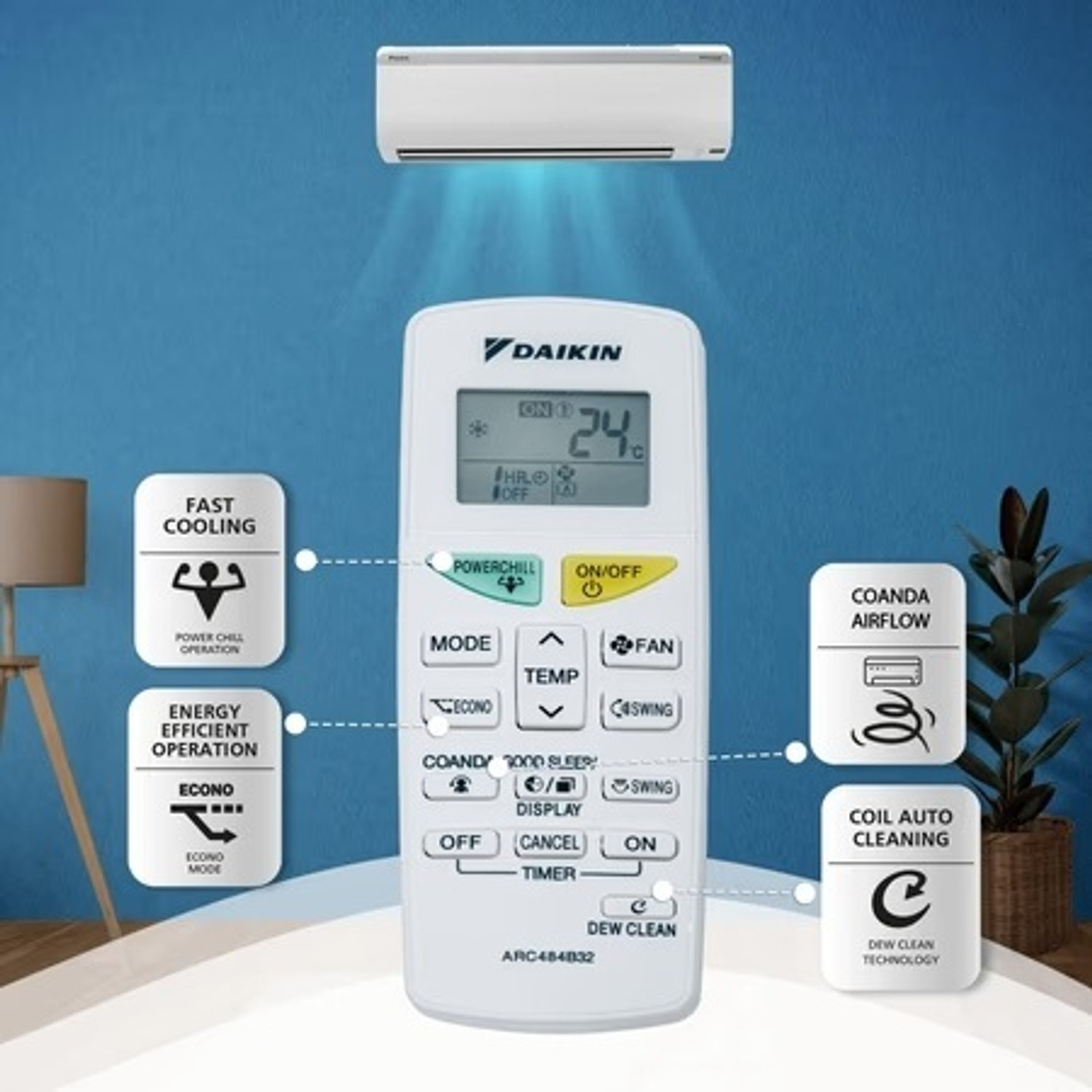 Image of Daikin 2025 Model 1 Ton 3 Star Split Inverter AC
