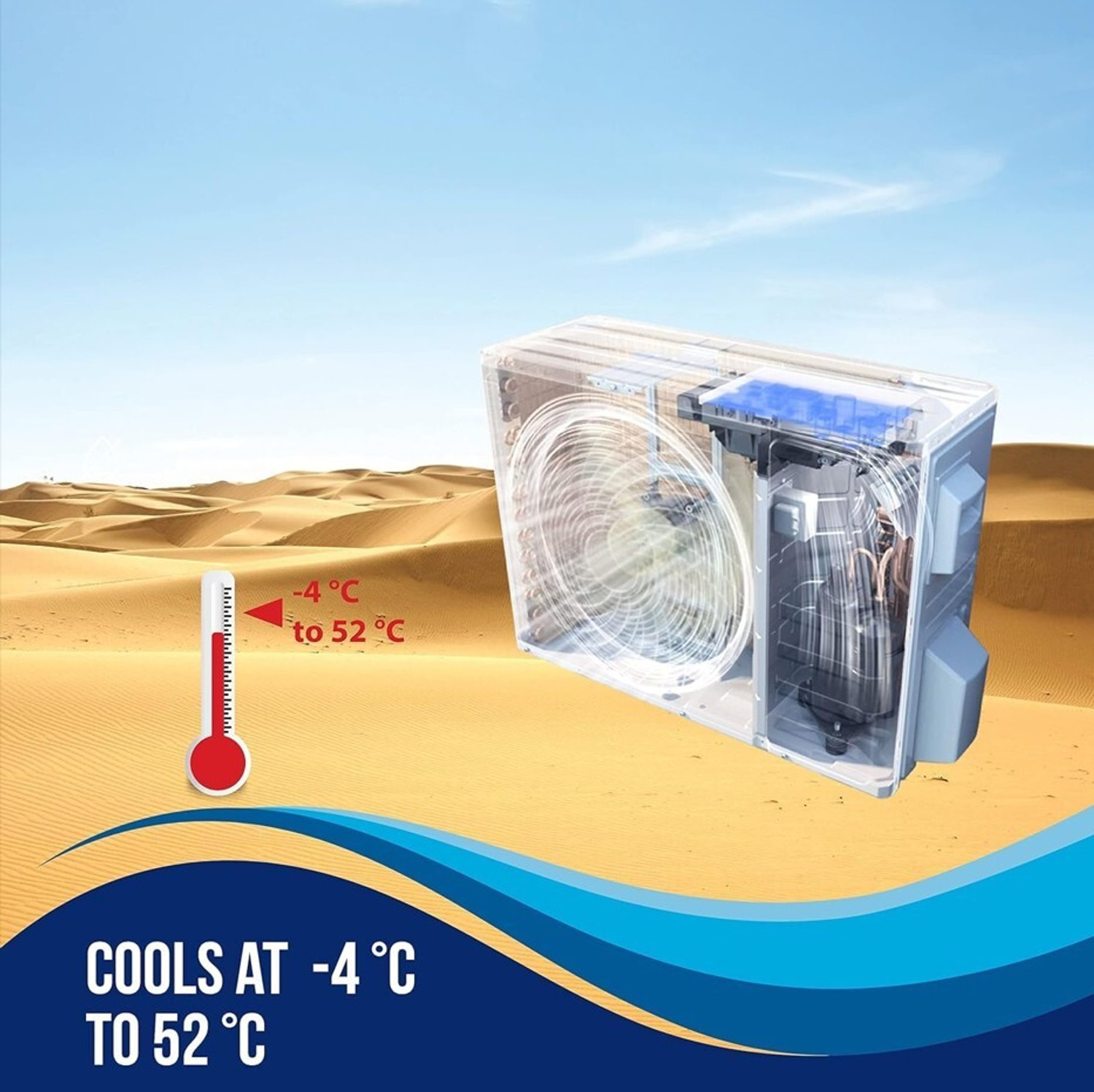 Image of Lloyd 2025 Model 1.5 Ton 5 Star Hot and Cold Split Inverter 5 in 1 Convertible, Smart 4 Way Air Swing AC