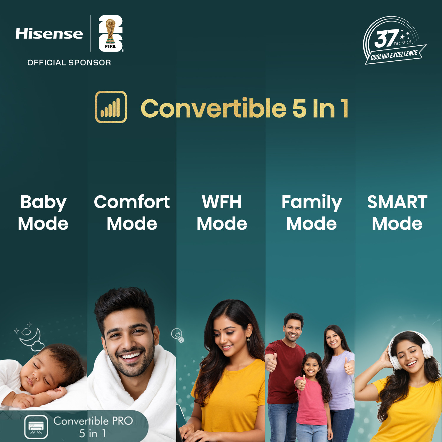 Image of Hisense 2026 Model 2 Ton 3 Star Split Inverter AC