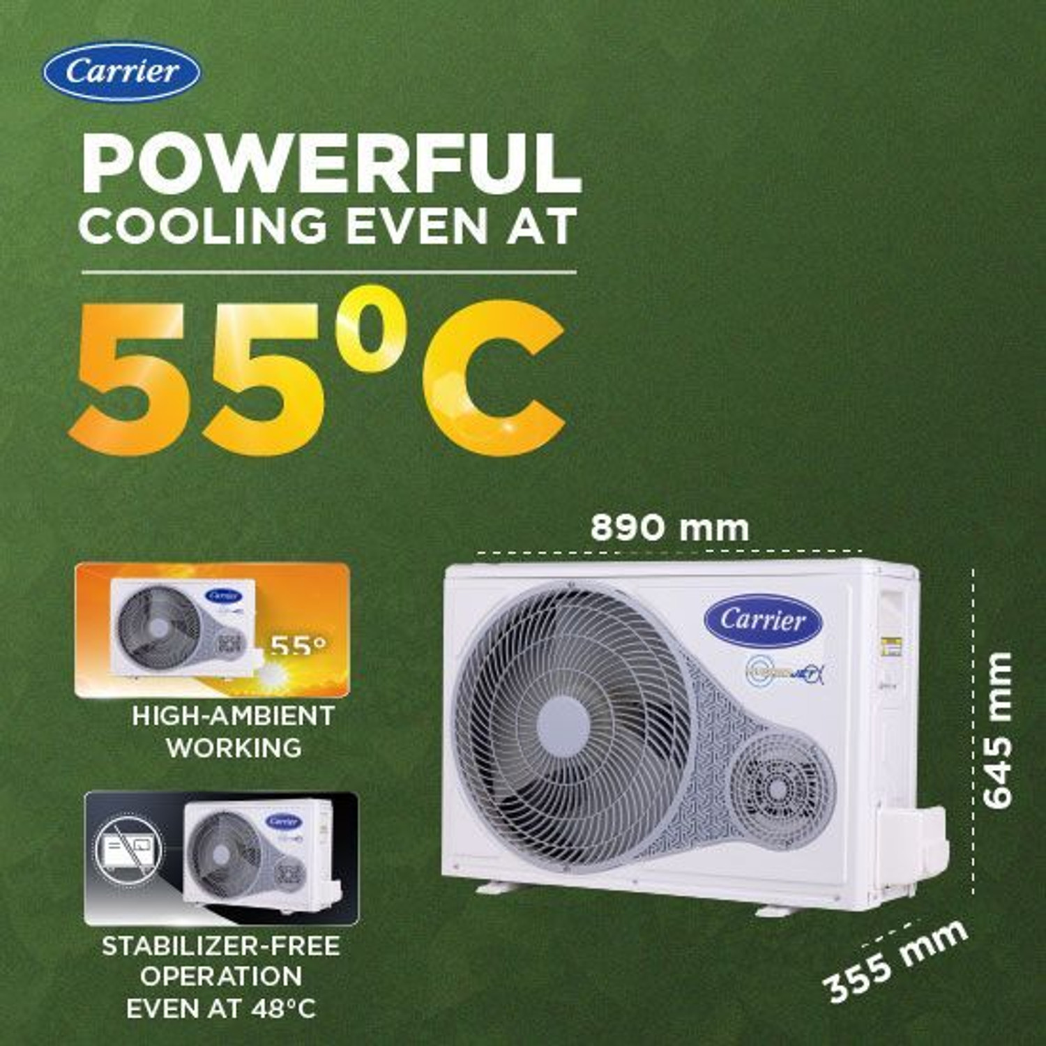 Image of CARRIER 2026 Model 1.5 Ton 5 Star Split Inverter with Wi-fi AC