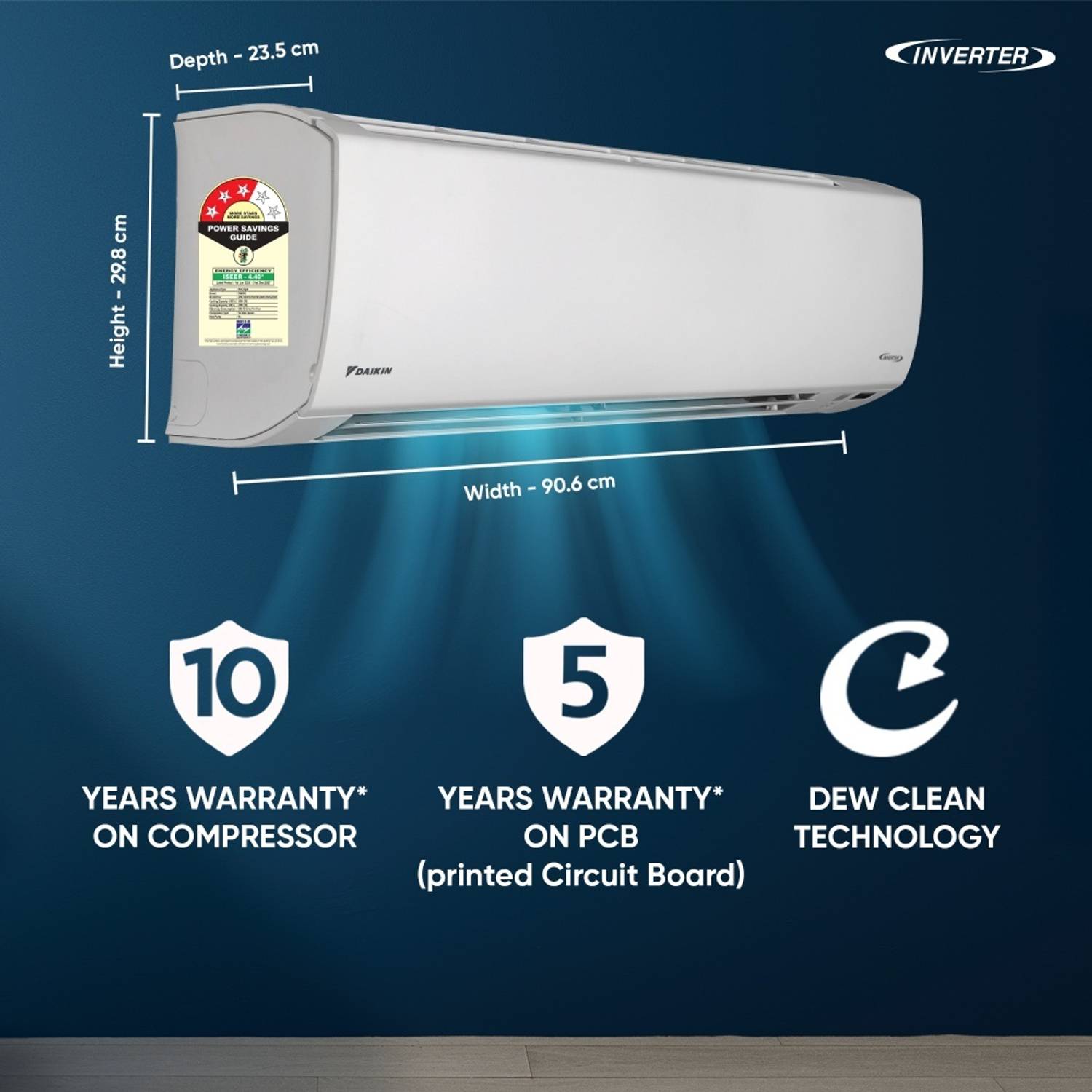 2026 Model 1.5 Ton 3 Star Split Inverter AC - Image 3