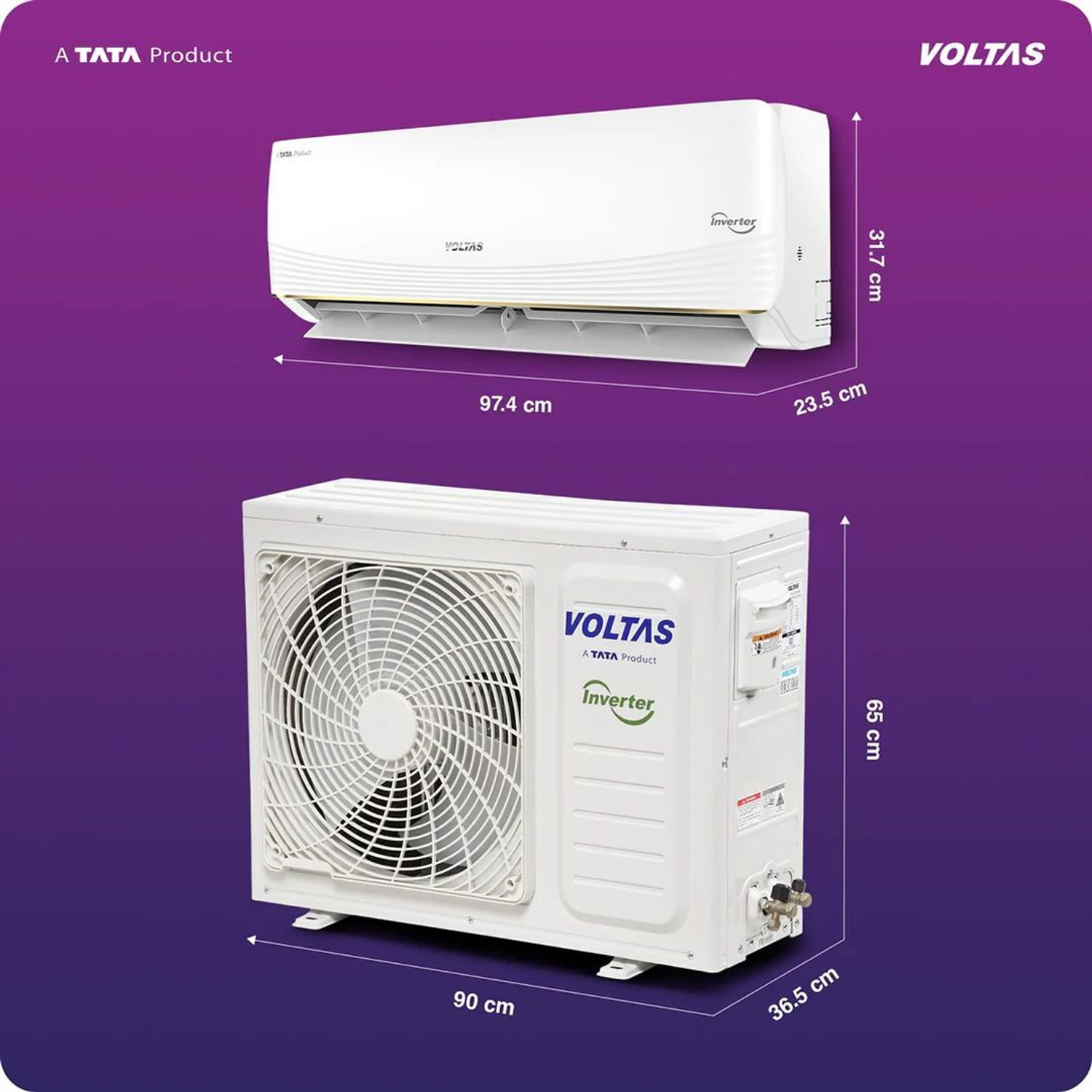 Image of Voltas 2026 Model 1.5 Ton 5 Star Split Inverter with Wi-fi AC