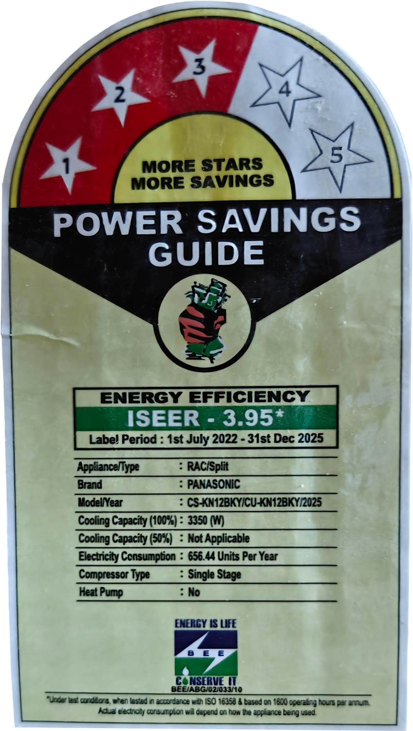 Image of Panasonic 2025 Model 1 Ton 3 Star Split Fixed Speed AC
