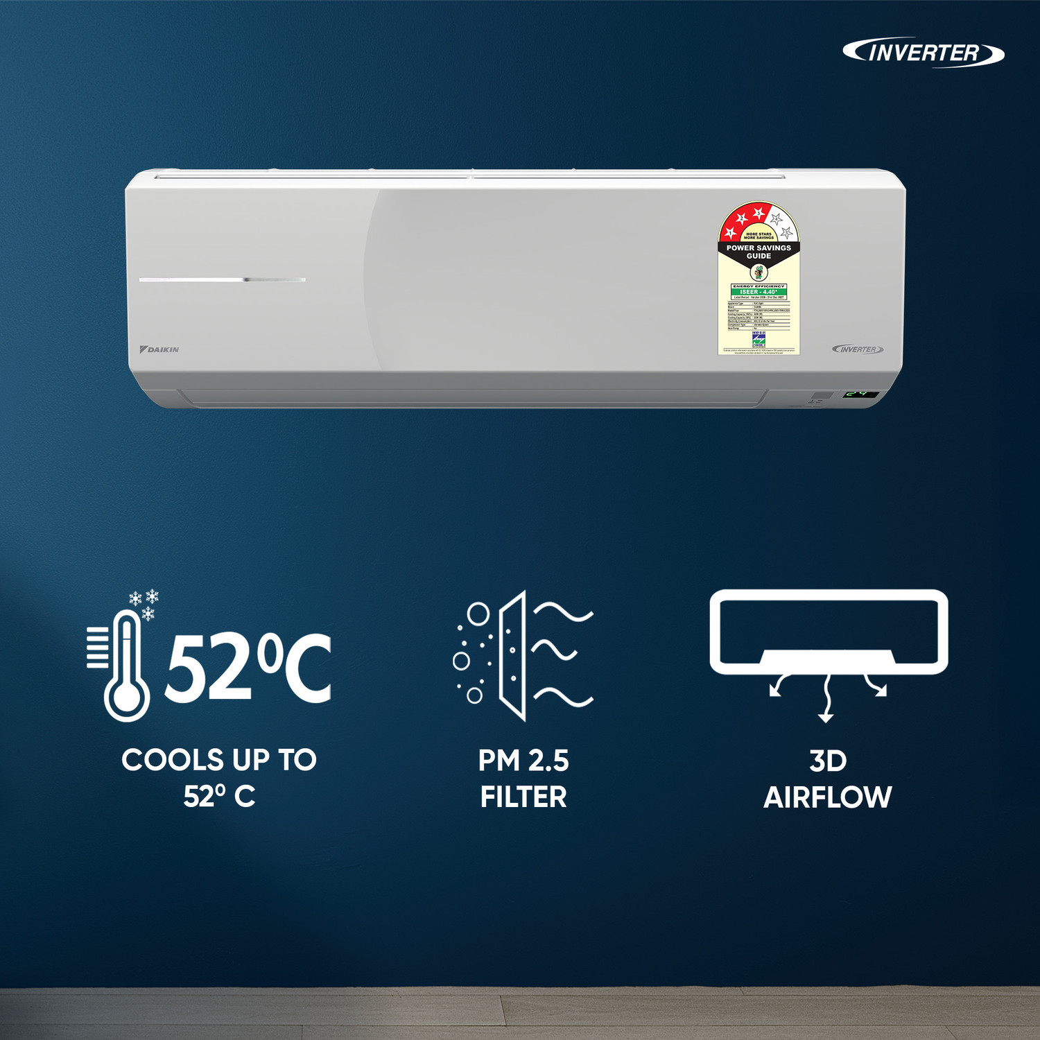 Image of Daikin 2026 Model 1.5 Ton 3 Star Split Inverter AC