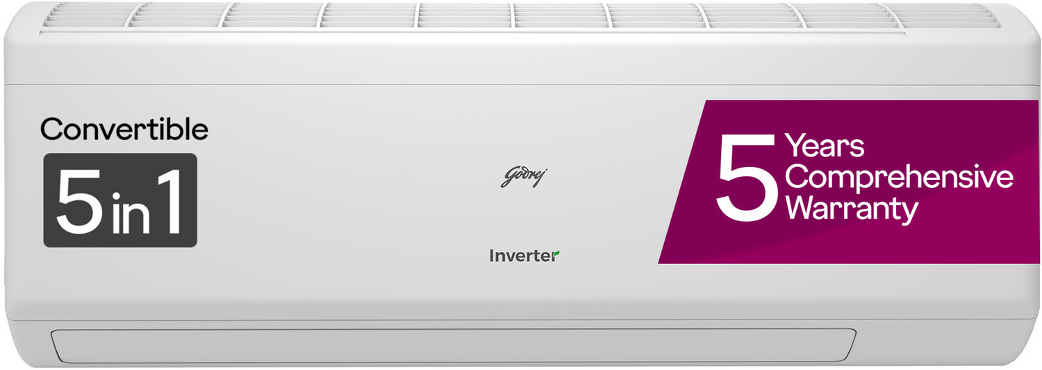 Image of Godrej 2024 Model 1.5 Ton 5 Star Split Inverter 5-In-1 Convertible with Heavy Duty Cooling at Extreme Temperature AC