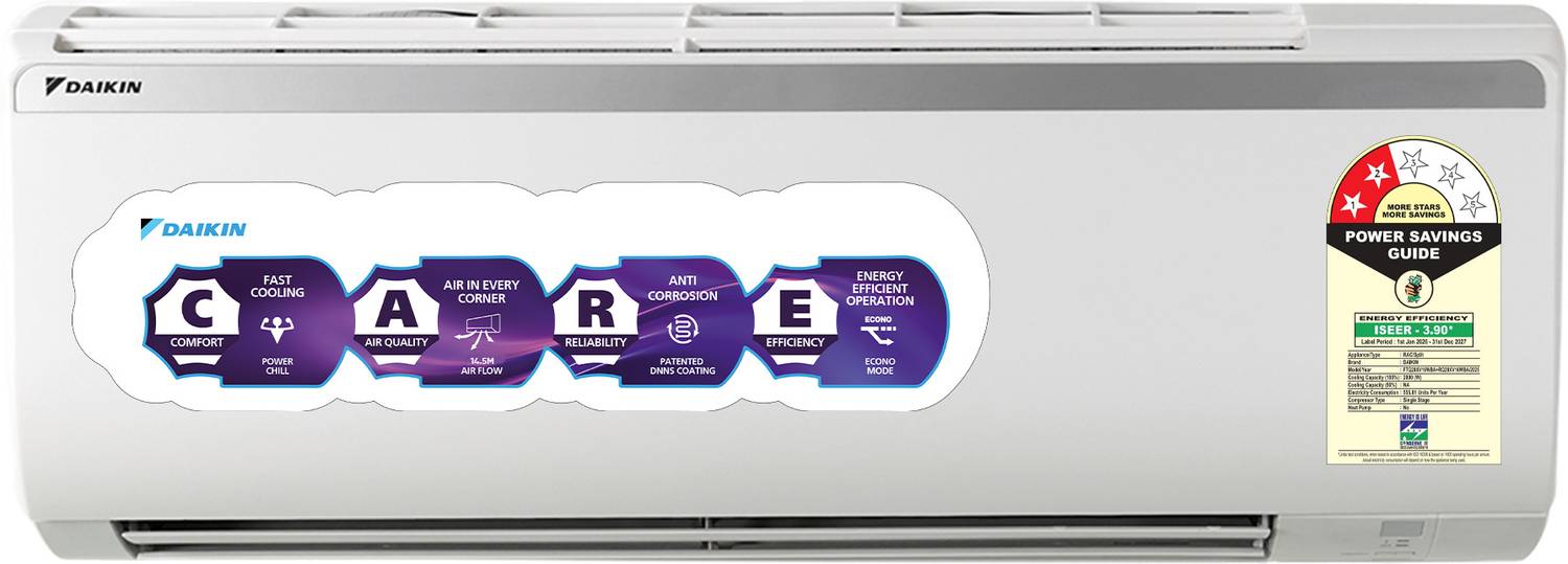 Daikin 2026 Model 0.9 Ton 2 Star Split Fixed Speed AC