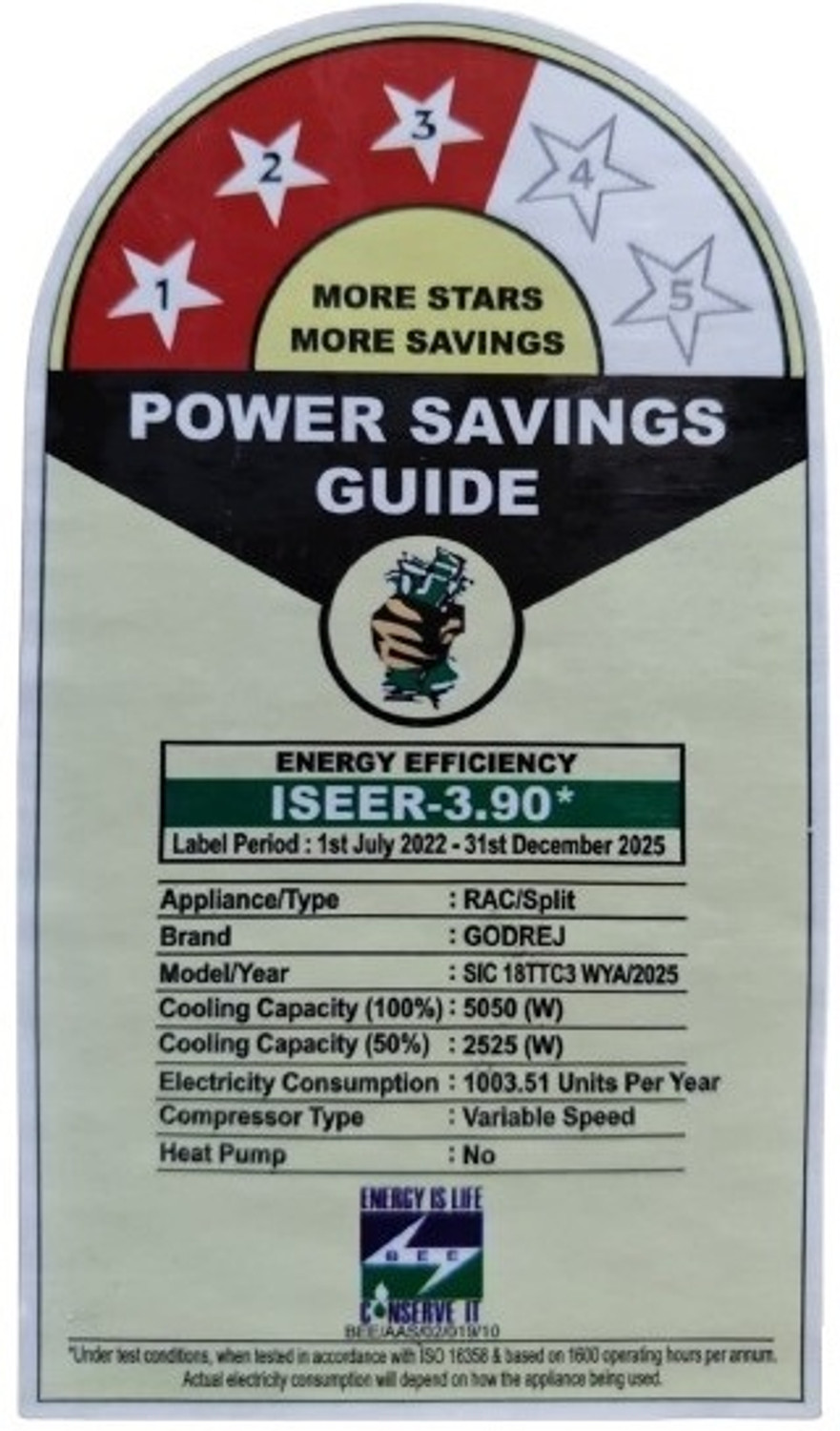 Image of Godrej 2025 Model 1.5 Ton 3 Star Split Inverter AC