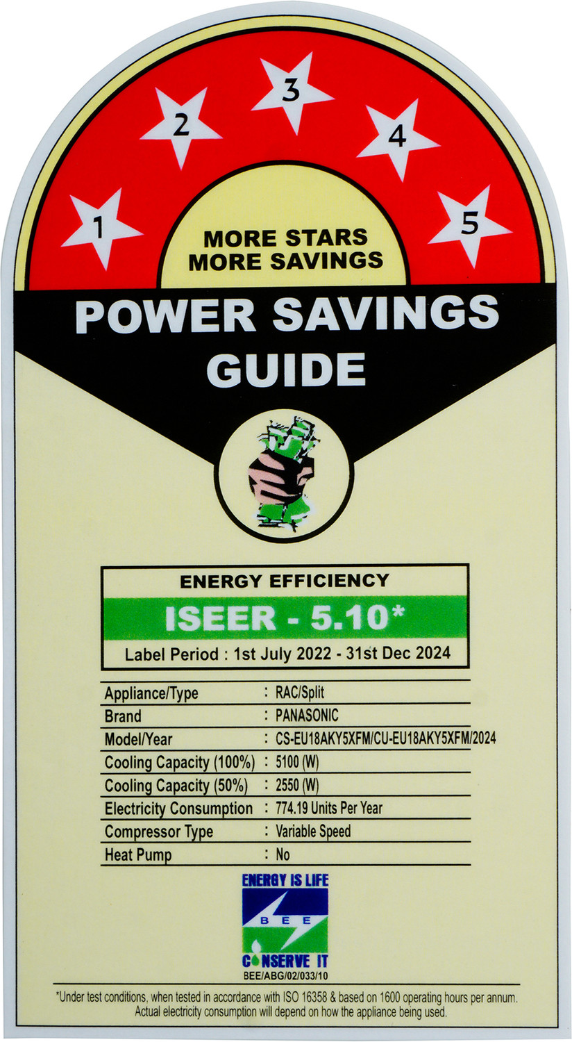 Image of Panasonic 2024 Model 1.5 Ton 5 Star Split Inverter AC