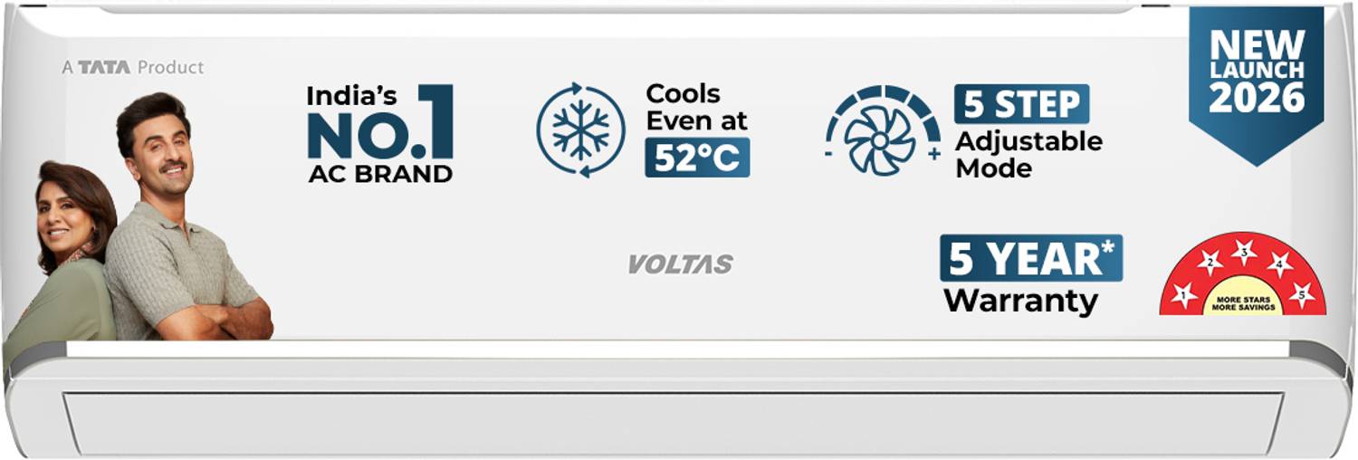 Voltas 2026 1 Ton 5 Star Split Inverter AC - Image 1