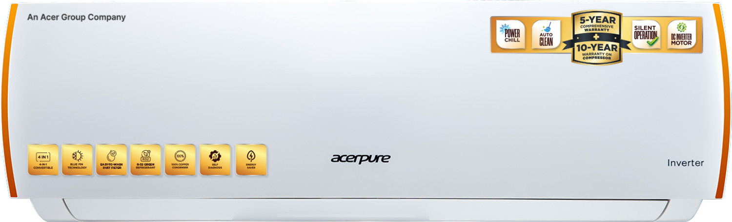 Image of Acerpure 2025 Model 1 Ton 5 Star Split Inverter 4 in 1 convertible design,Anti-virus Filter, Blue Fin Technology AC