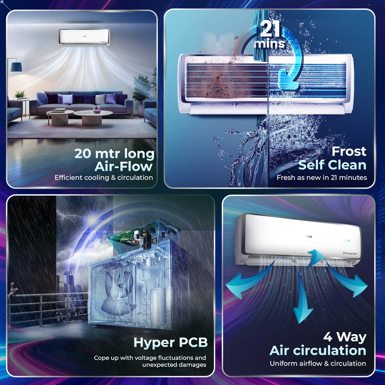 Image of Haier 2025 Model 2 Ton 3 Star Split Inverter AC