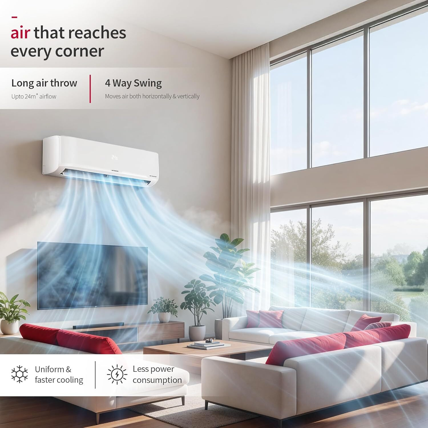 Image of Hitachi 2026 Model 2 Ton 3 Star Split Inverter AC
