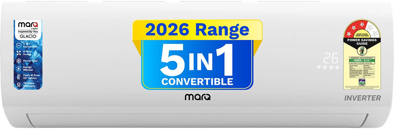 MarQ by Flipkart 2026 Model 1.5 Ton 3 Star Split Inverter 5-in-1