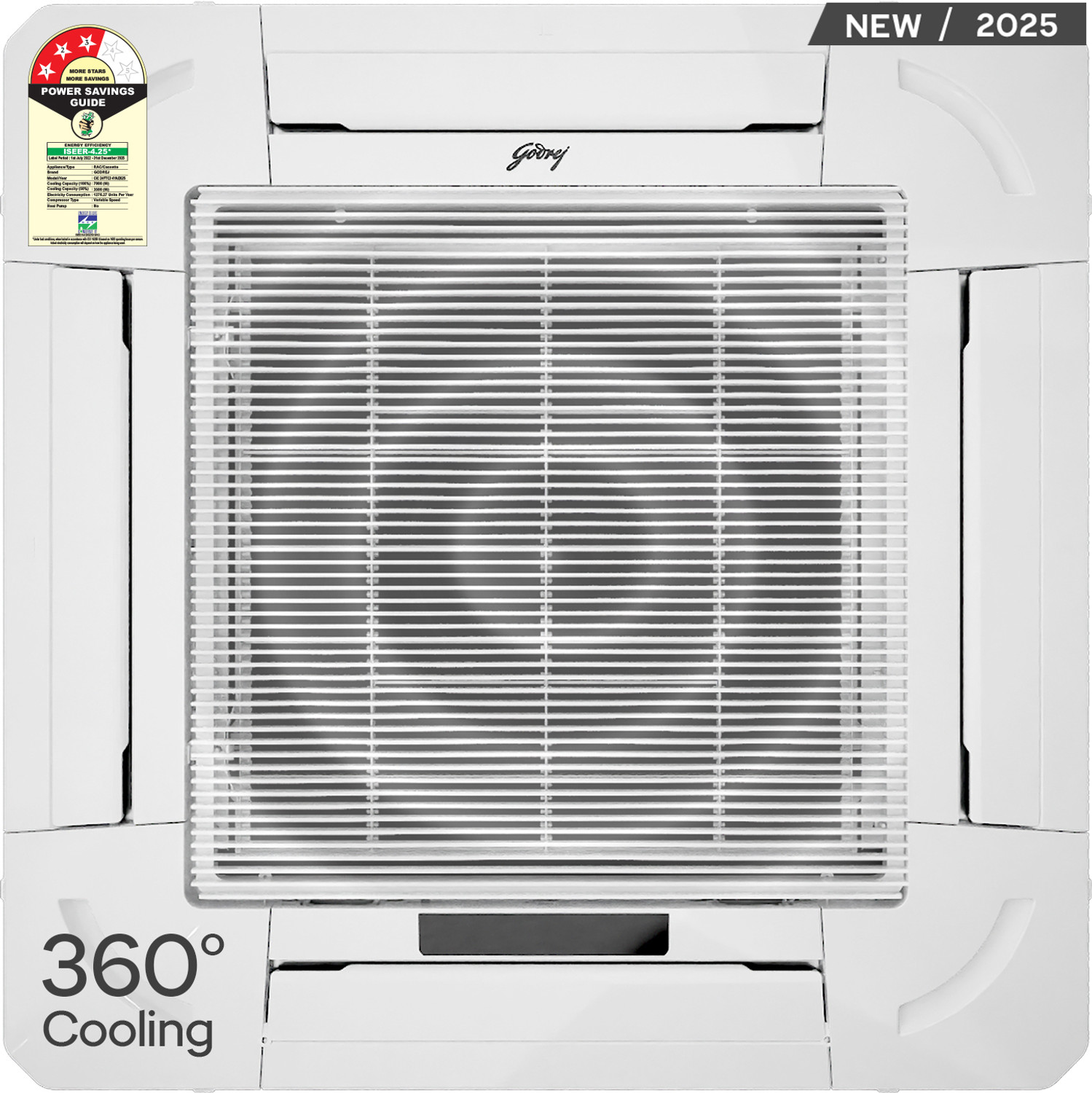 Image of Godrej 2025 Model 2 Ton 3 Star Cassette Inverter With Anti Dust Filter AC