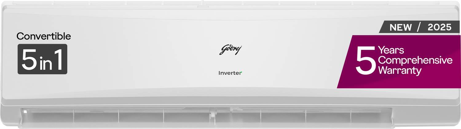 Godrej 2025 Model 1.4 Ton 5 Star Split Inverter 5-In-1 Convertibl
