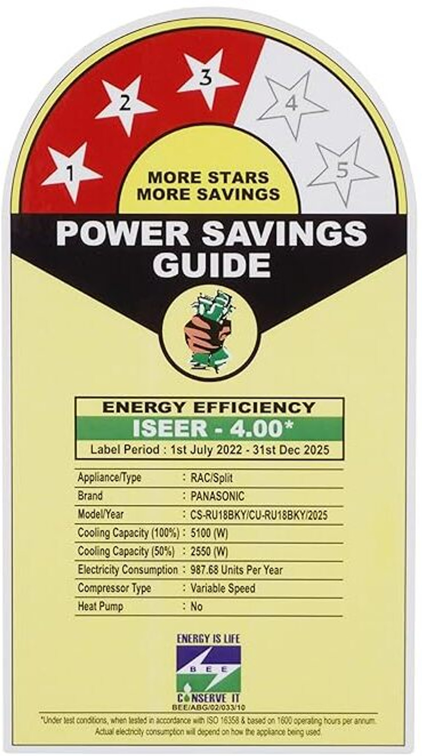Image of Panasonic 2025 Model 1.5 Ton 3 Star Split Inverter AC