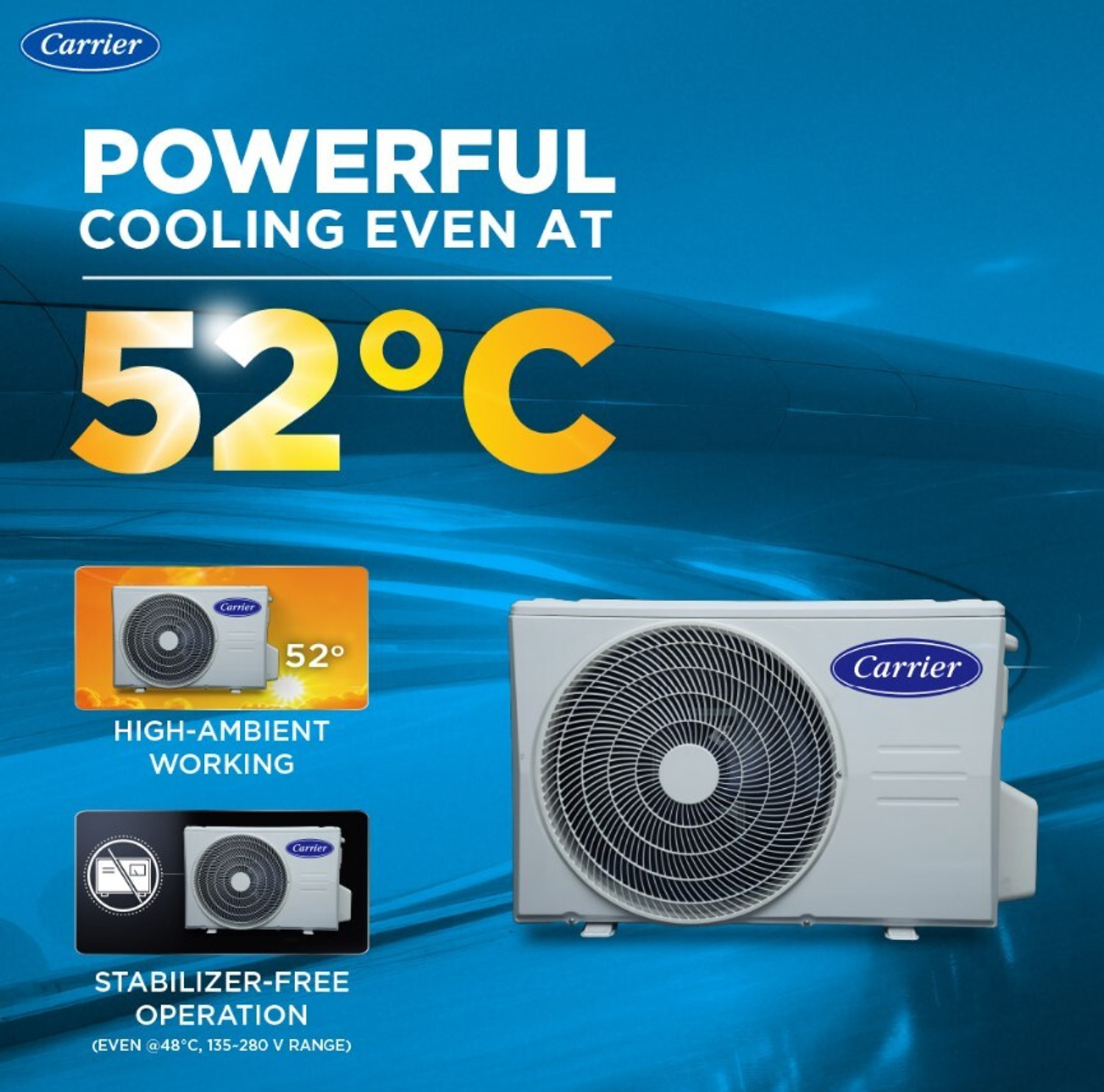 Image of CARRIER 2026 Model 1.5 Ton 5 Star Split AI Inverter Convertible 6-in-1 with Smart Energy Display, Insta Cool, Auto Defrost Clean and PM 2.5 Filter AC