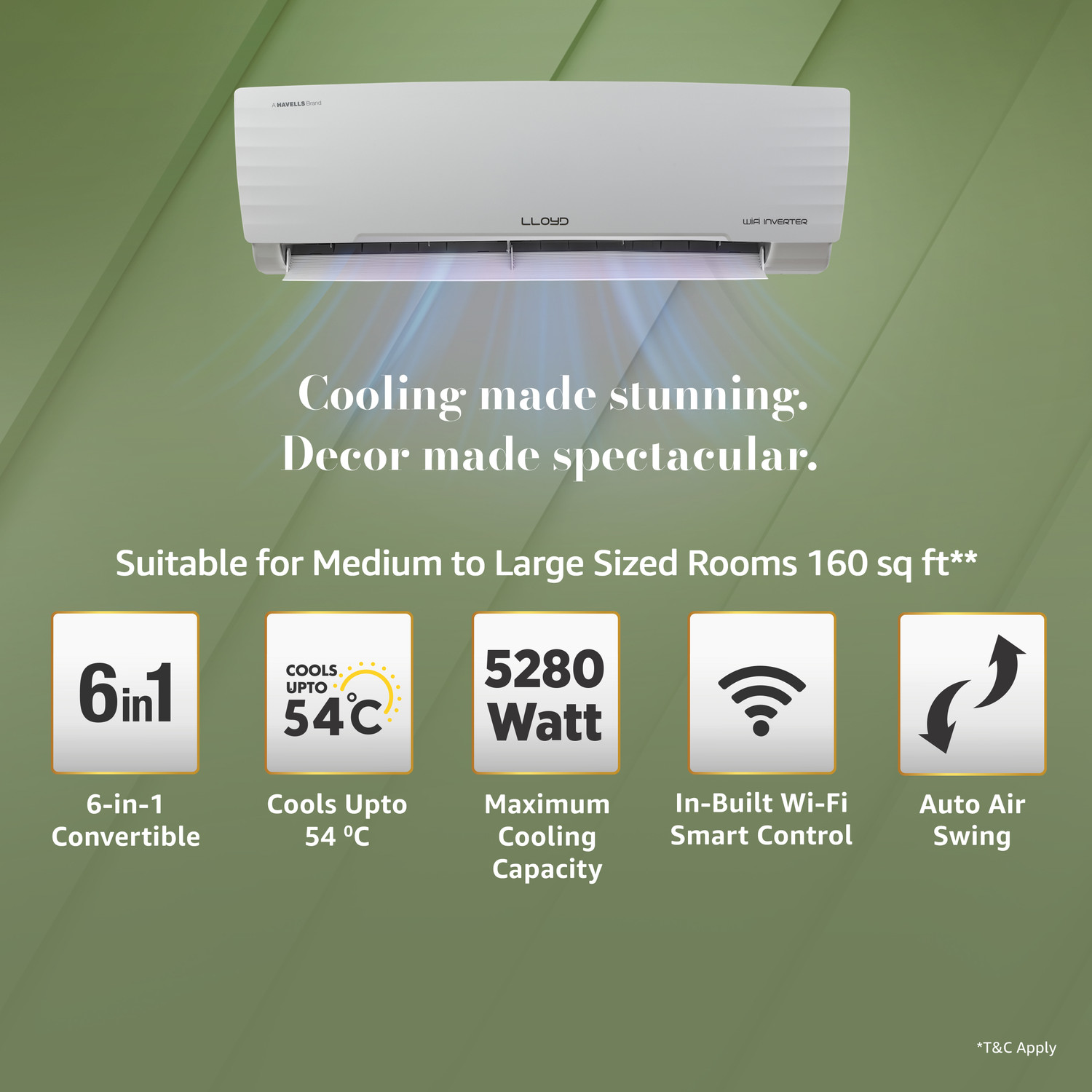 Image of Lloyd 2026 Model 1.5 Ton 3 Star Split Inverter with Wi-fi AC