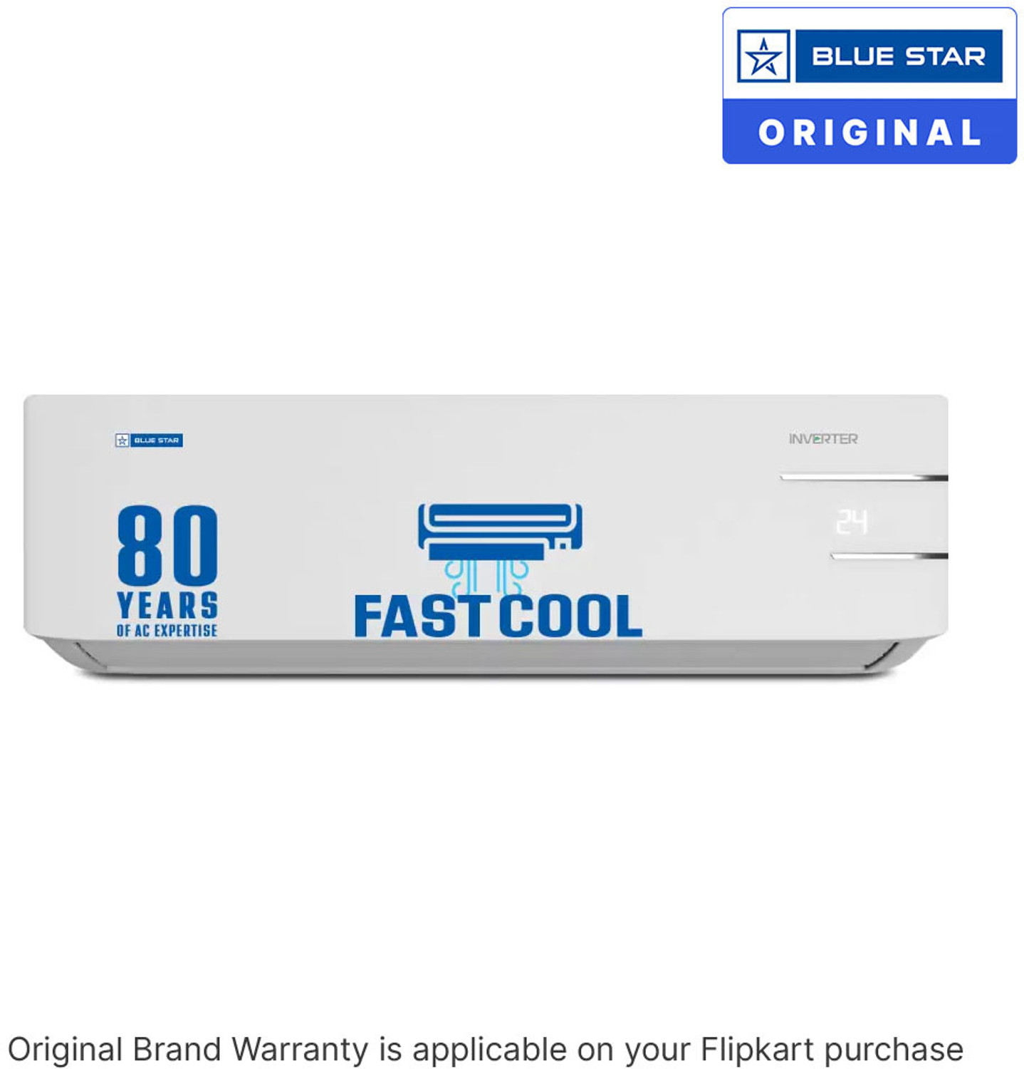 Image of Blue Star 2023 Model 0.9 Ton 3 Star Split Inverter Multi Sensors, Stabalizer Free Operation, Self Diagnosis, Dust Filter AC