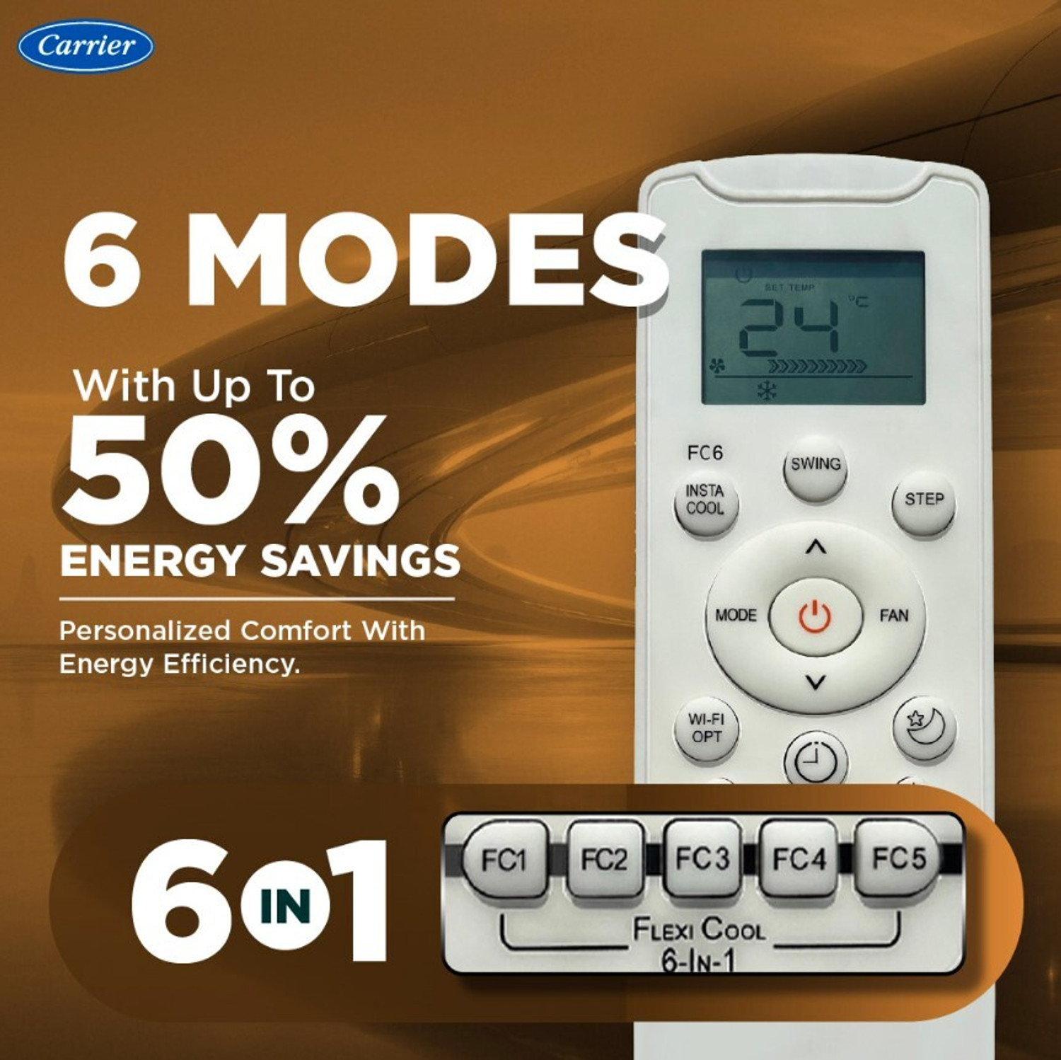 Image of CARRIER 2026 Model 2 Ton 3 Star Split AI Inverter with Wi-fi Convertible 6-in-1 with Geo-Fencing & Voice Control,Smart Energy Display, Insta Cool, Auto Defrost Clean AC