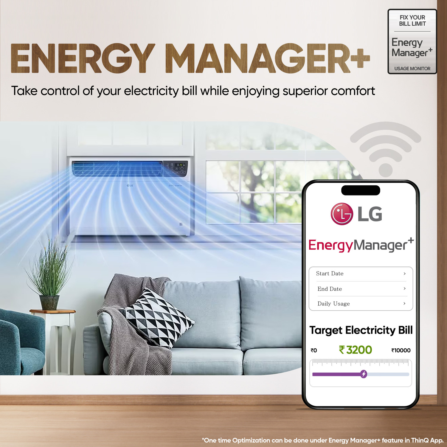 Image of LG 2025 Model 1.5 Ton 3 Star Window Dual Inverter with Wi-fi with Energy Manager+,Voice Control, 4 Way Air Swing & HD Filter AC