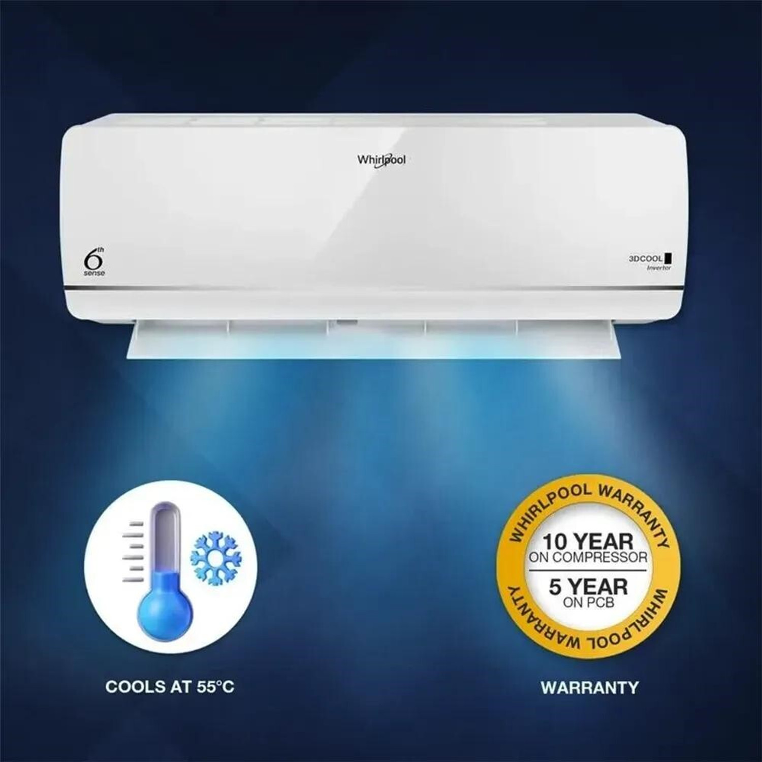 Image of Whirlpool 2026 Model 1.5 Ton 3 Star Split Inverter AC