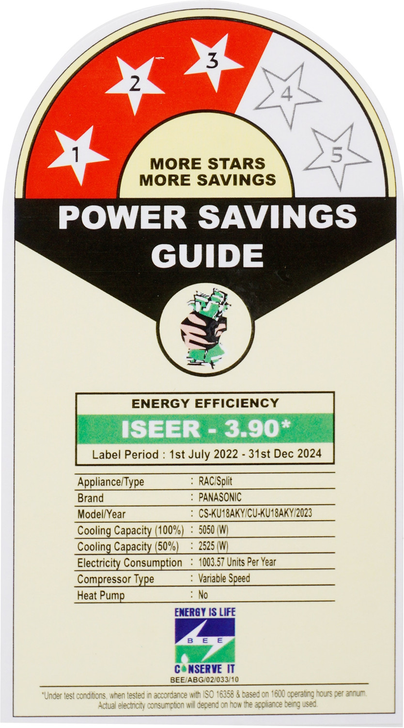 Image of Panasonic 2023 Model 1.5 Ton 3 Star Split Inverter AC