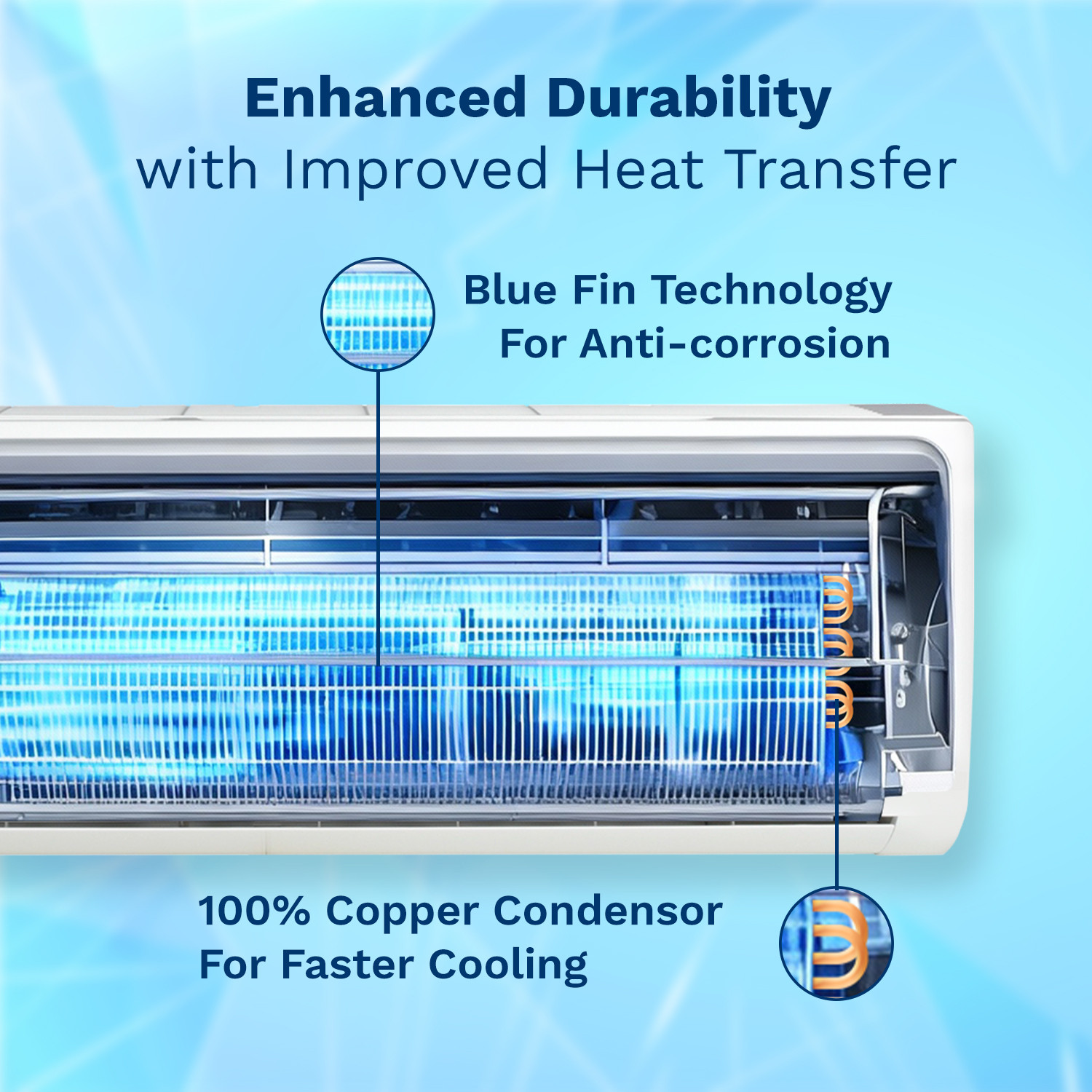 Image of MarQ by Flipkart 2026 Model 1 Ton 5 Star Split Inverter 5-in-1 Convertible with Turbo Cool Technology AC